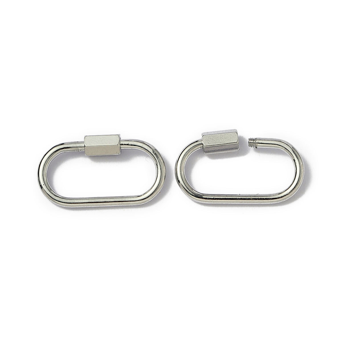 6pcs/lot Stainless Steel Heart Star Screw Lock Clasps Oval Square Connector Buckles for Necklace Keychain DIY Jewelry Making