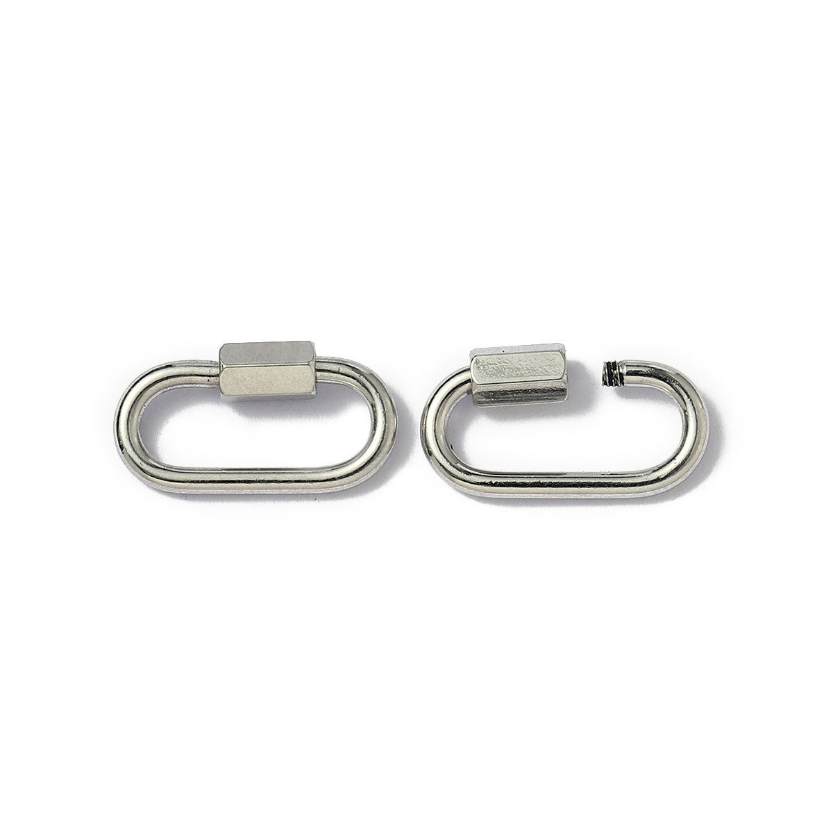 6pcs/lot Stainless Steel Heart Star Screw Lock Clasps Oval Square Connector Buckles for Necklace Keychain DIY Jewelry Making