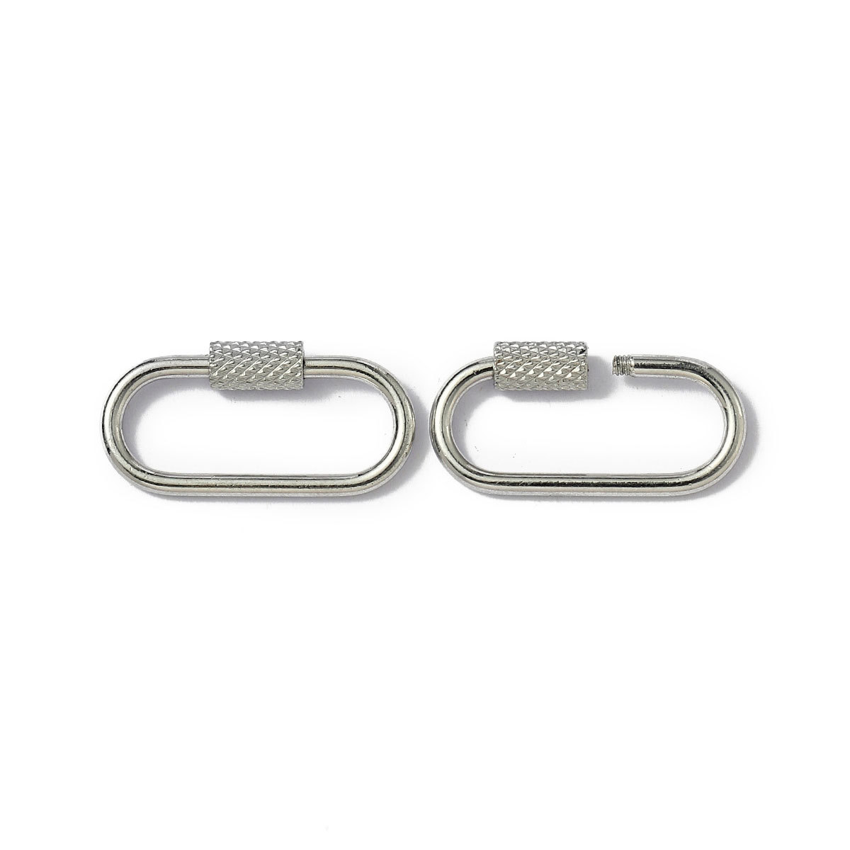 6pcs/lot Stainless Steel Heart Star Screw Lock Clasps Oval Square Connector Buckles for Necklace Keychain DIY Jewelry Making