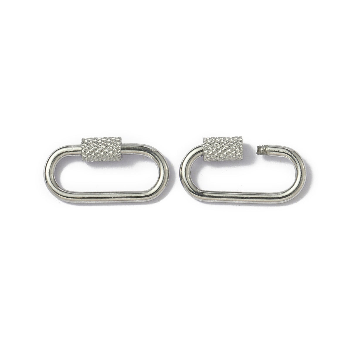 6pcs/lot Stainless Steel Heart Star Screw Lock Clasps Oval Square Connector Buckles for Necklace Keychain DIY Jewelry Making