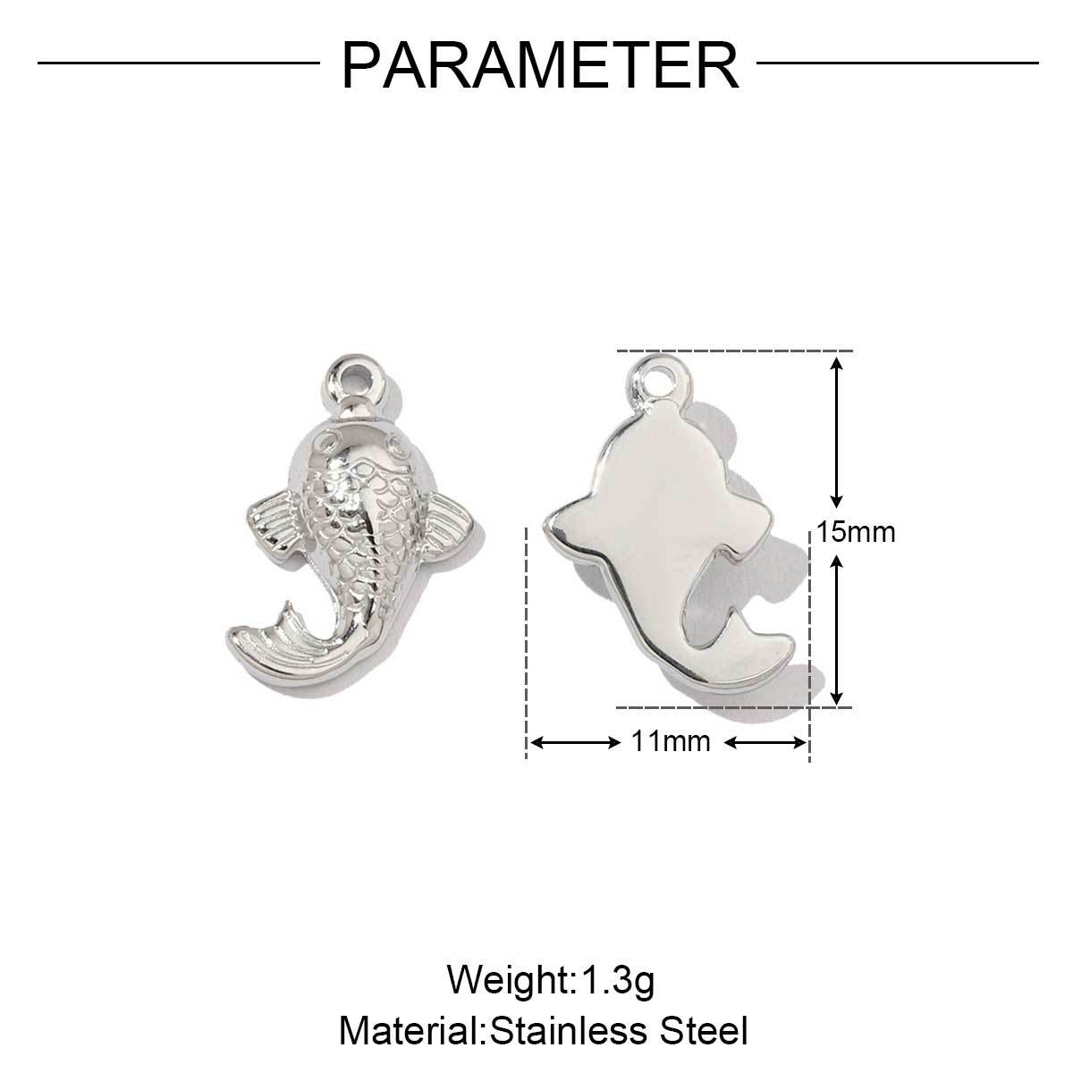 6pcs/pack Stainless Steel Mirror Polish Lobster Starfish Seahorse Charms For Necklace Bracelet Making DIY Accessories