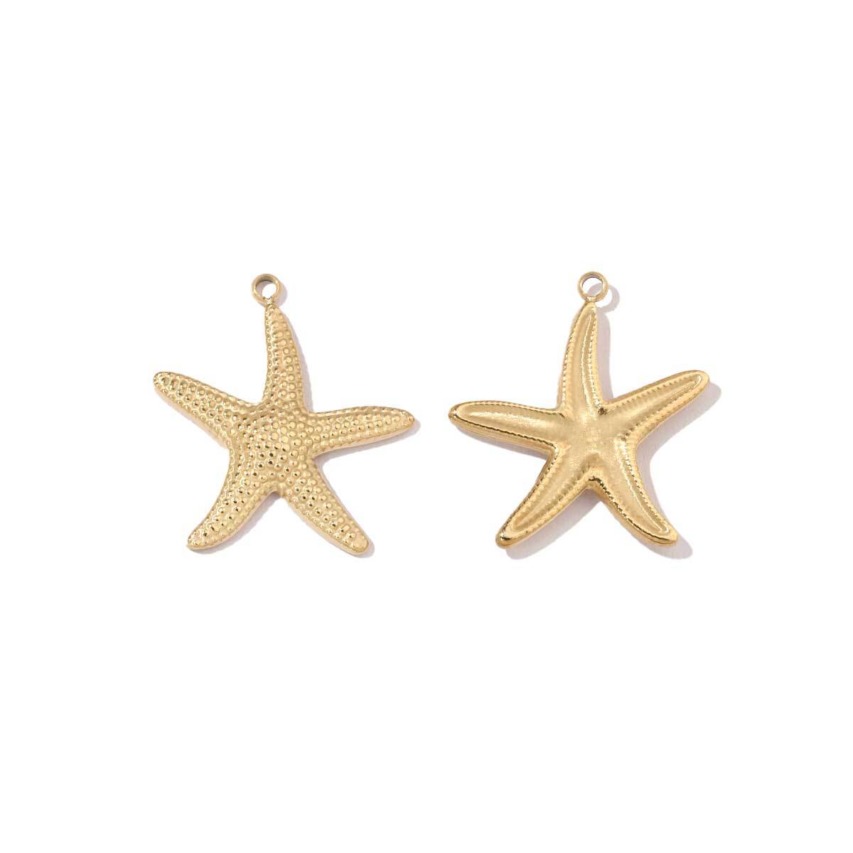 6pcs/pack Stainless Steel Mirror Polish Lobster Starfish Seahorse Charms For Necklace Bracelet Making DIY Accessories