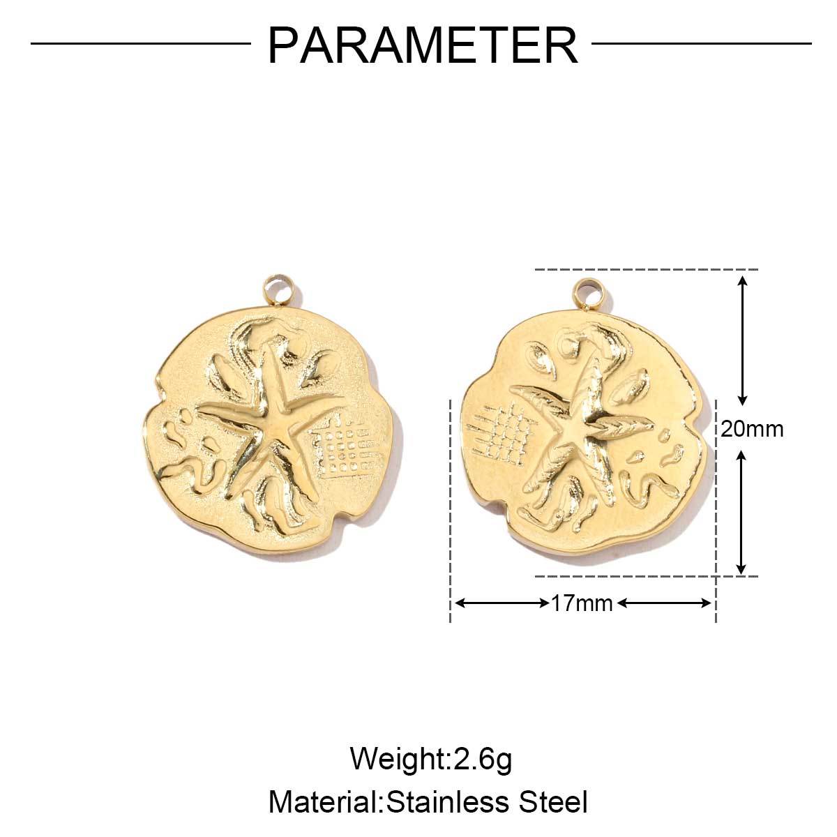 6pcs/pack Stainless Steel Mirror Polish Lobster Starfish Seahorse Charms For Necklace Bracelet Making DIY Accessories
