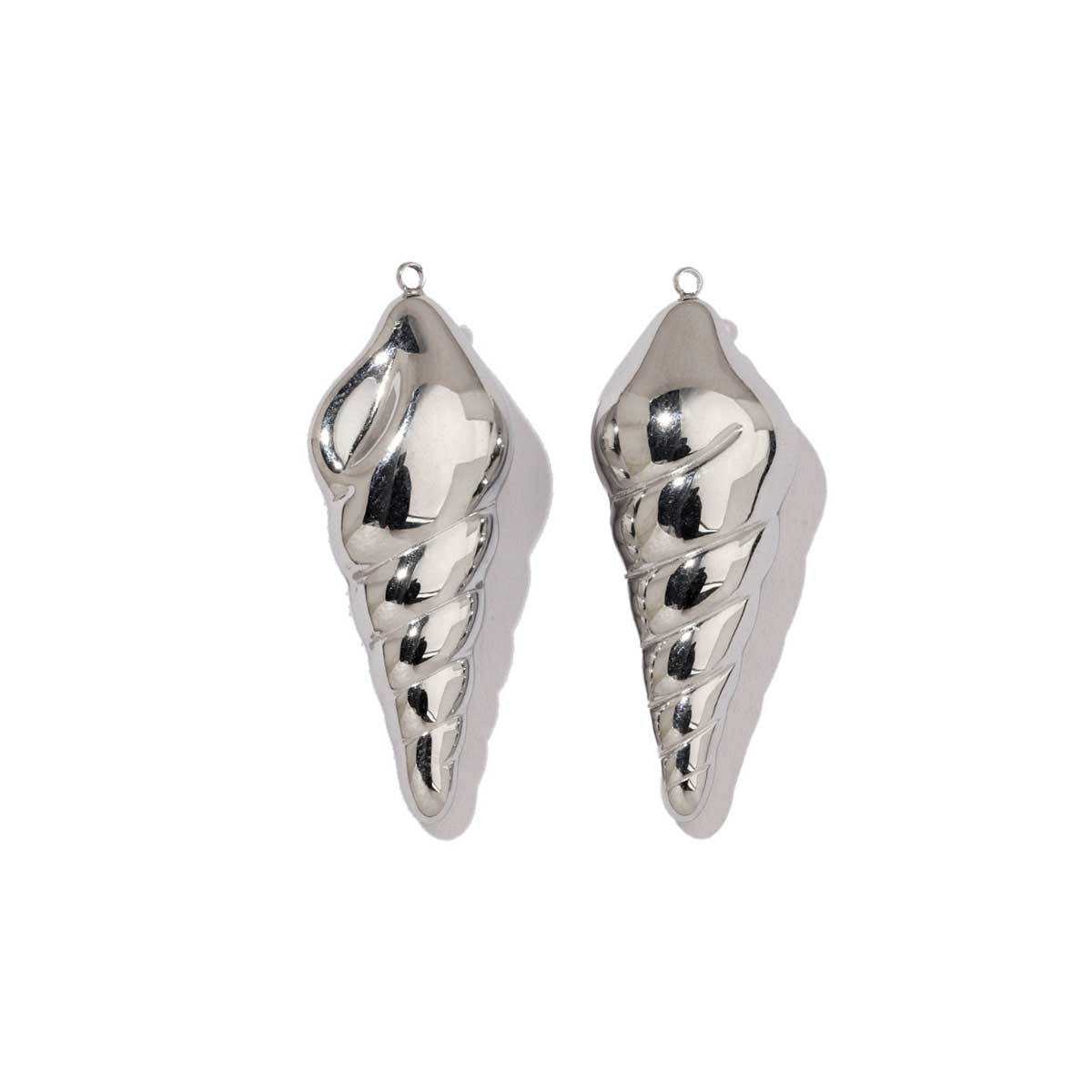 6pcs/pack Mirror Polish Steel Conch Elephant Eagle Charms Geometric Cross DIY Pendant For Necklace Earrings Making Accessories