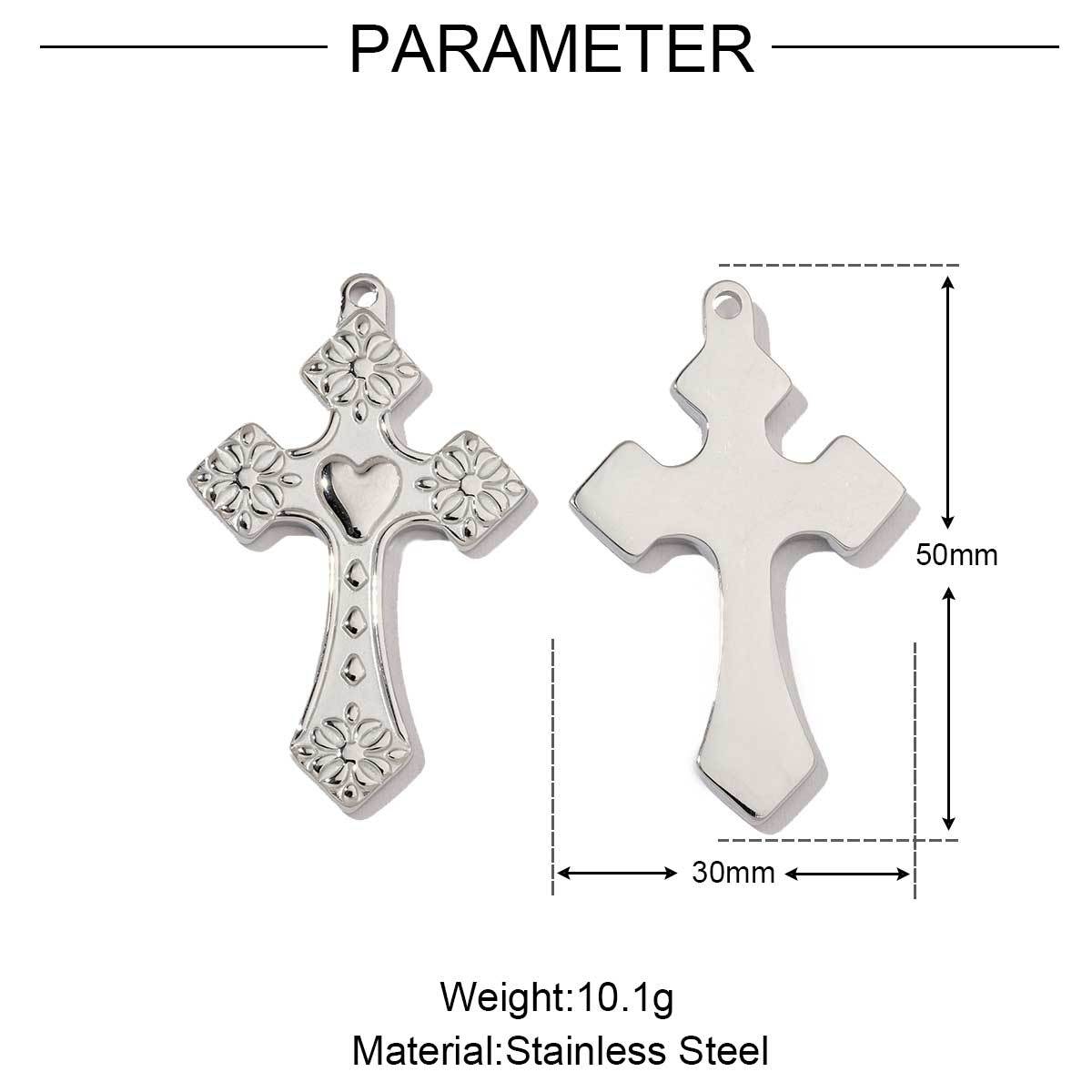 6pcs/pack Stainless Steel Conch Elephant Eagle Charms Geometric Cross DIY Pendant For Necklace Earrings Making Accessories