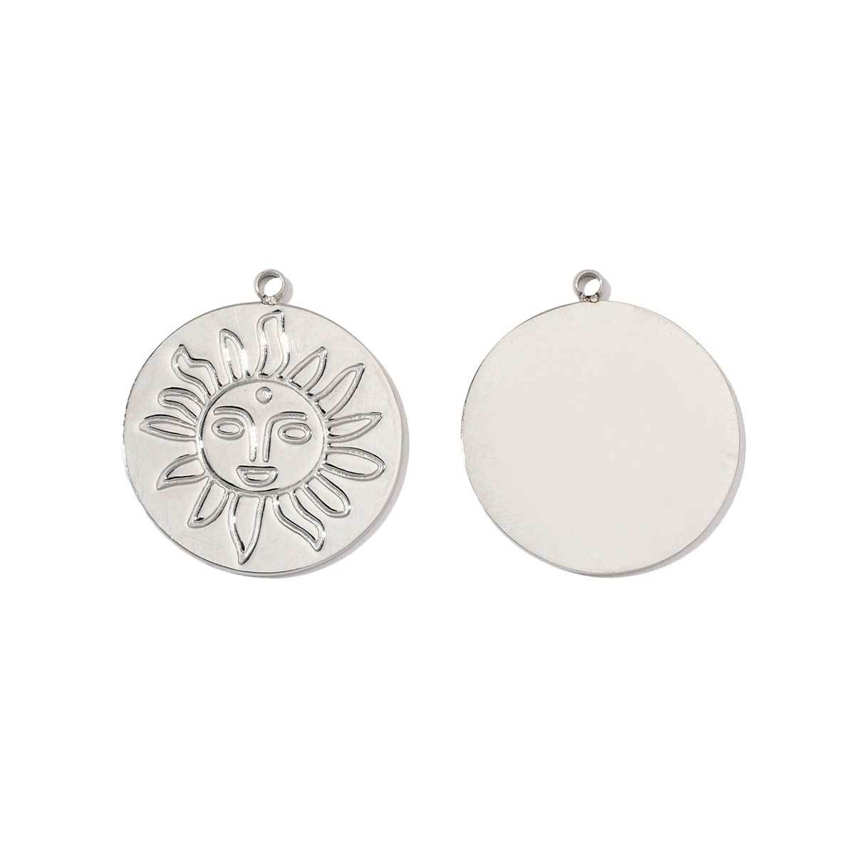 6pcs/pack Mirror Polish Sun Cresent Moon Star Charms Stainless Steel Tulips Flower DIY Pendant For Women Jewelry Making Findingss