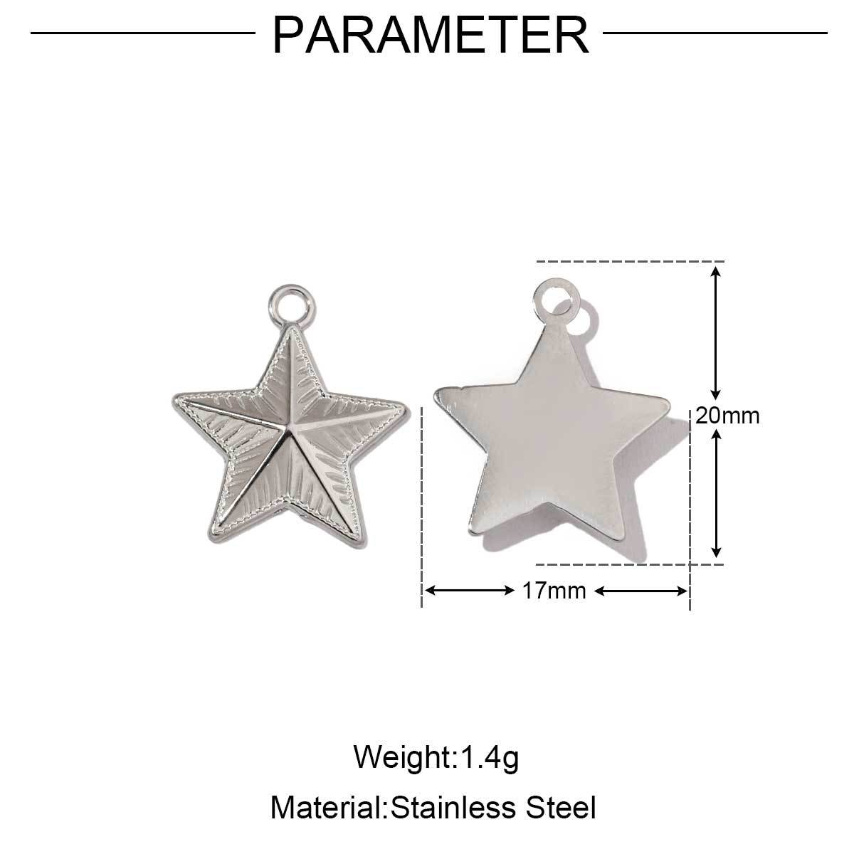 6pcs/pack Mirror Polish Sun Cresent Moon Star Charms Stainless Steel Tulips Flower DIY Pendant For Women Jewelry Making Findingss