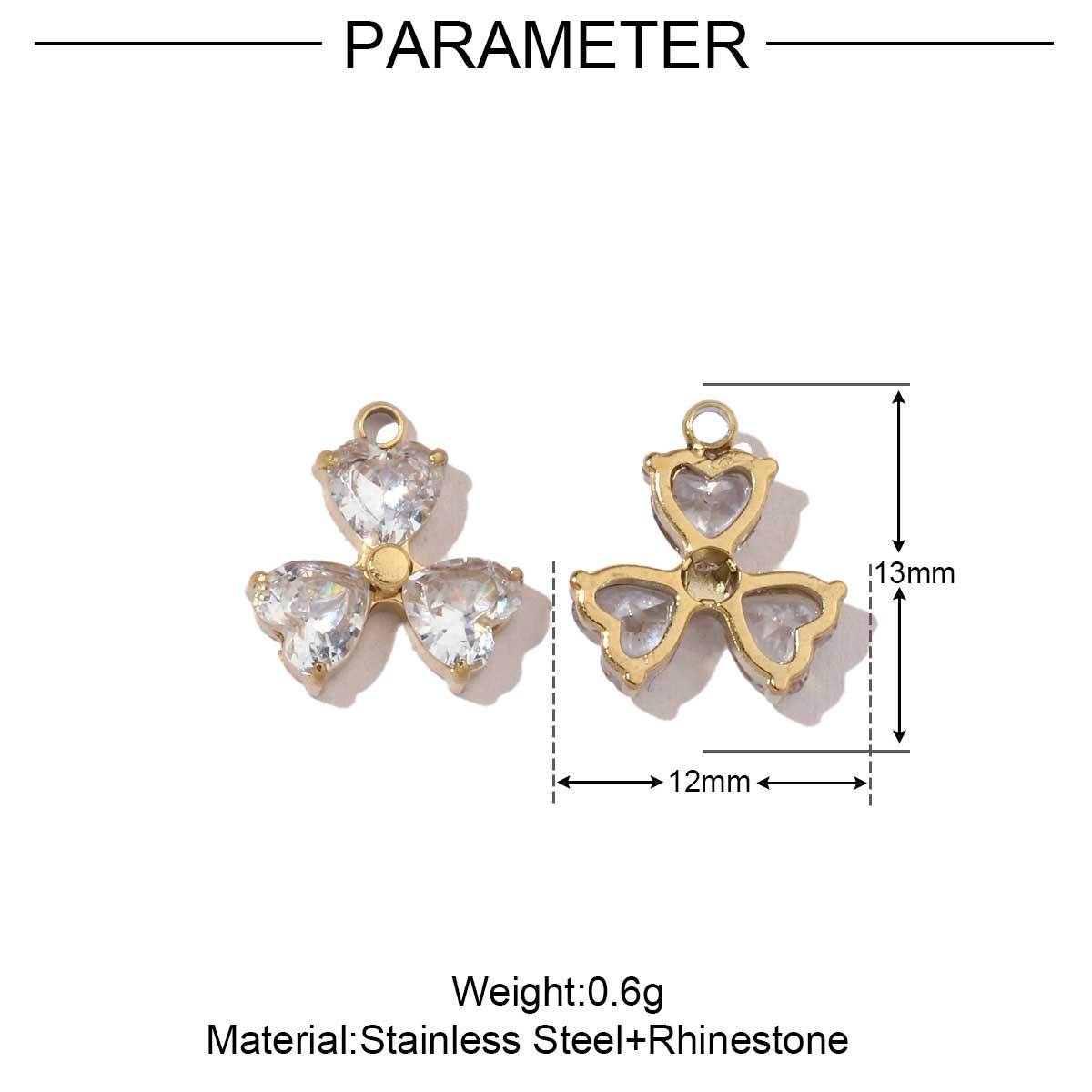 6pcs/pack Mirror Polish Sun Cresent Moon Star Charms Stainless Steel Tulips Flower DIY Pendant For Women Jewelry Making Findingss