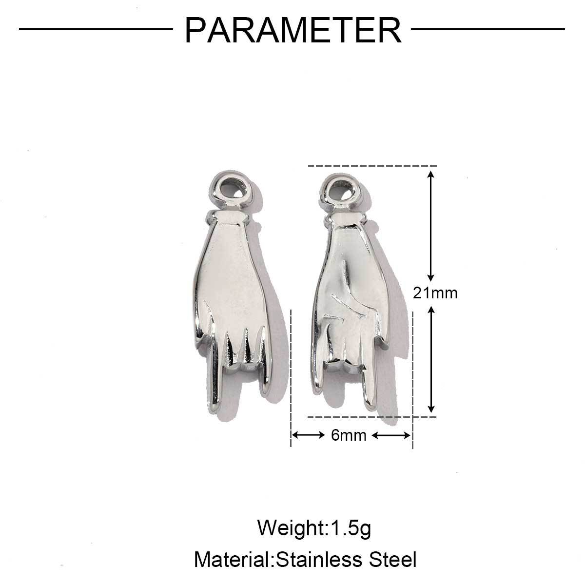 6pcs/pack Religious Stainless Steel Mirror Polish Buddha Hamsa Hand Charm Dream Catcher Small Pendant For Women DIY Jewelry Making