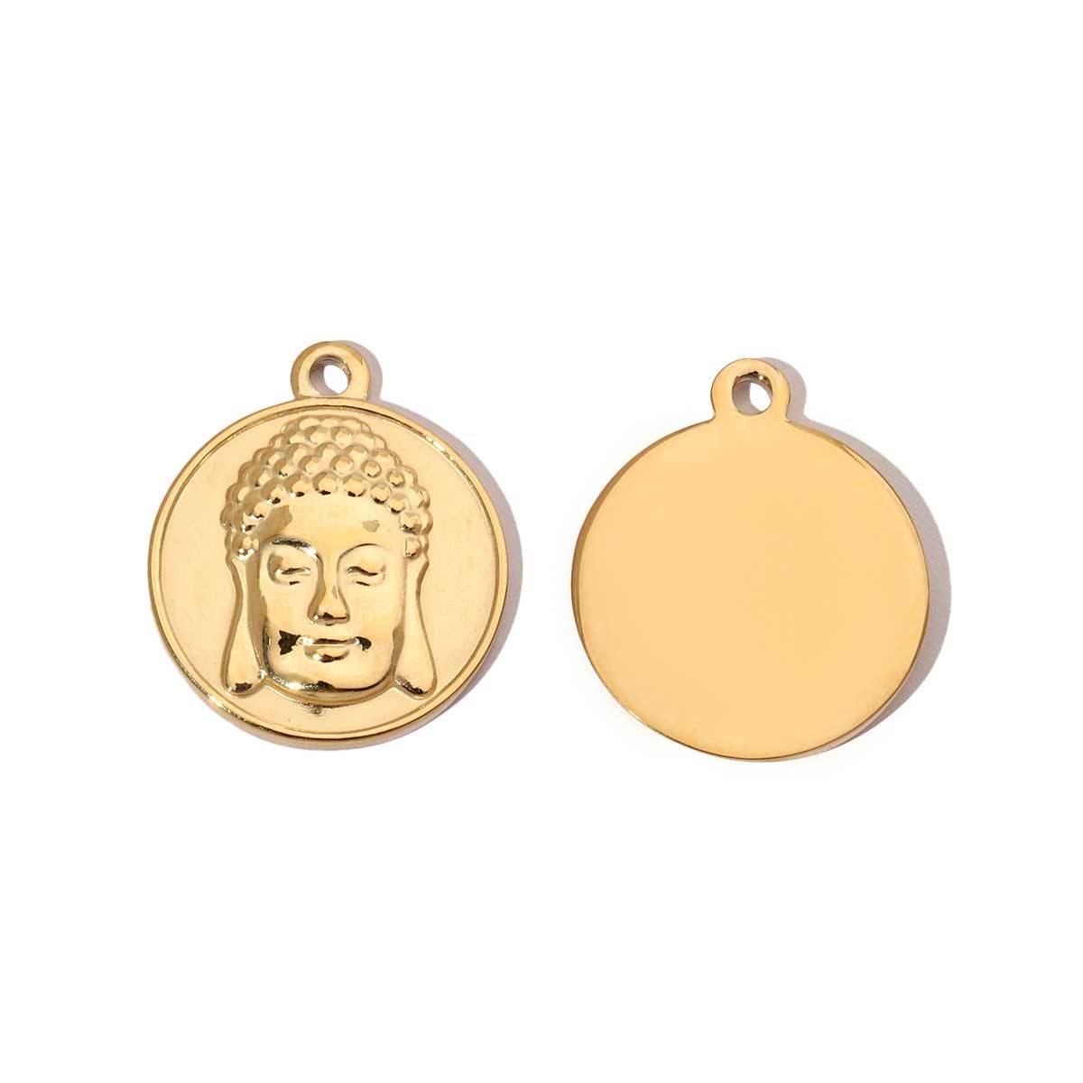 6pcs/pack Religious Stainless Steel Mirror Polish Buddha Hamsa Hand Charm Dream Catcher Small Pendant For Women DIY Jewelry Making
