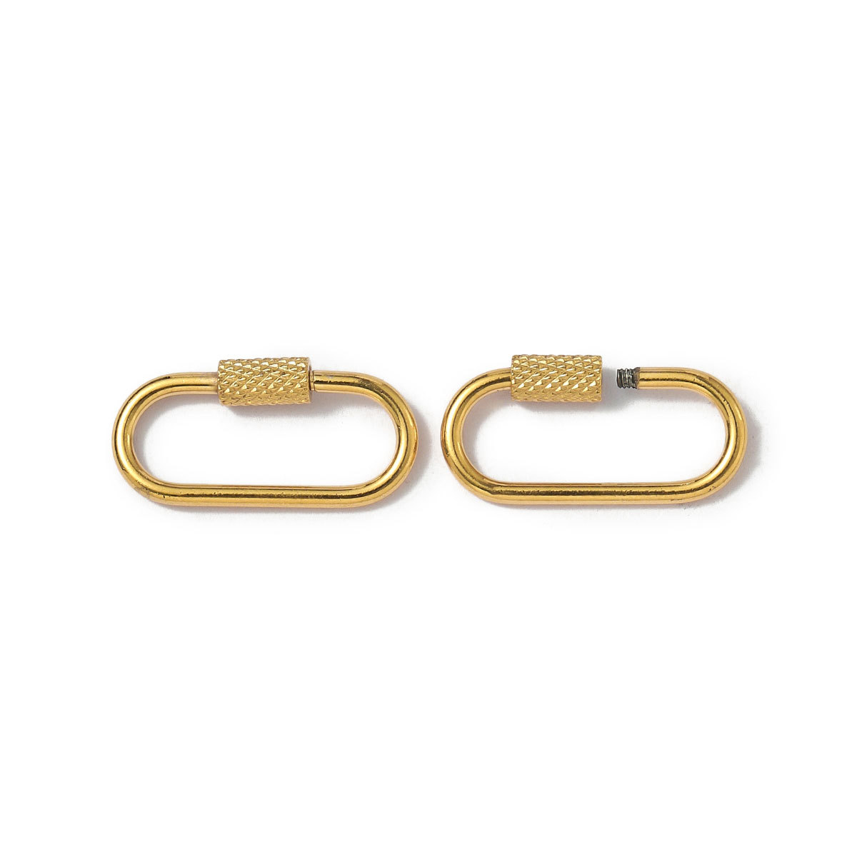 6pcs/lot Gold Plated Stainless Steel Geometric Connector Clips Heart Star Screw Lock Clasps for Necklace Keychain DIY Jewery