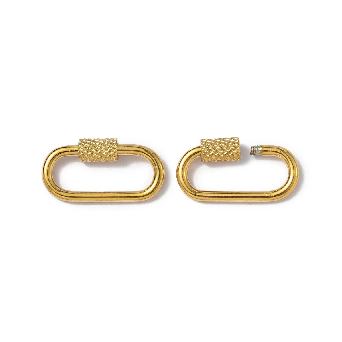 6pcs/lot Gold Plated Stainless Steel Geometric Connector Clips Heart Star Screw Lock Clasps for Necklace Keychain DIY Jewery