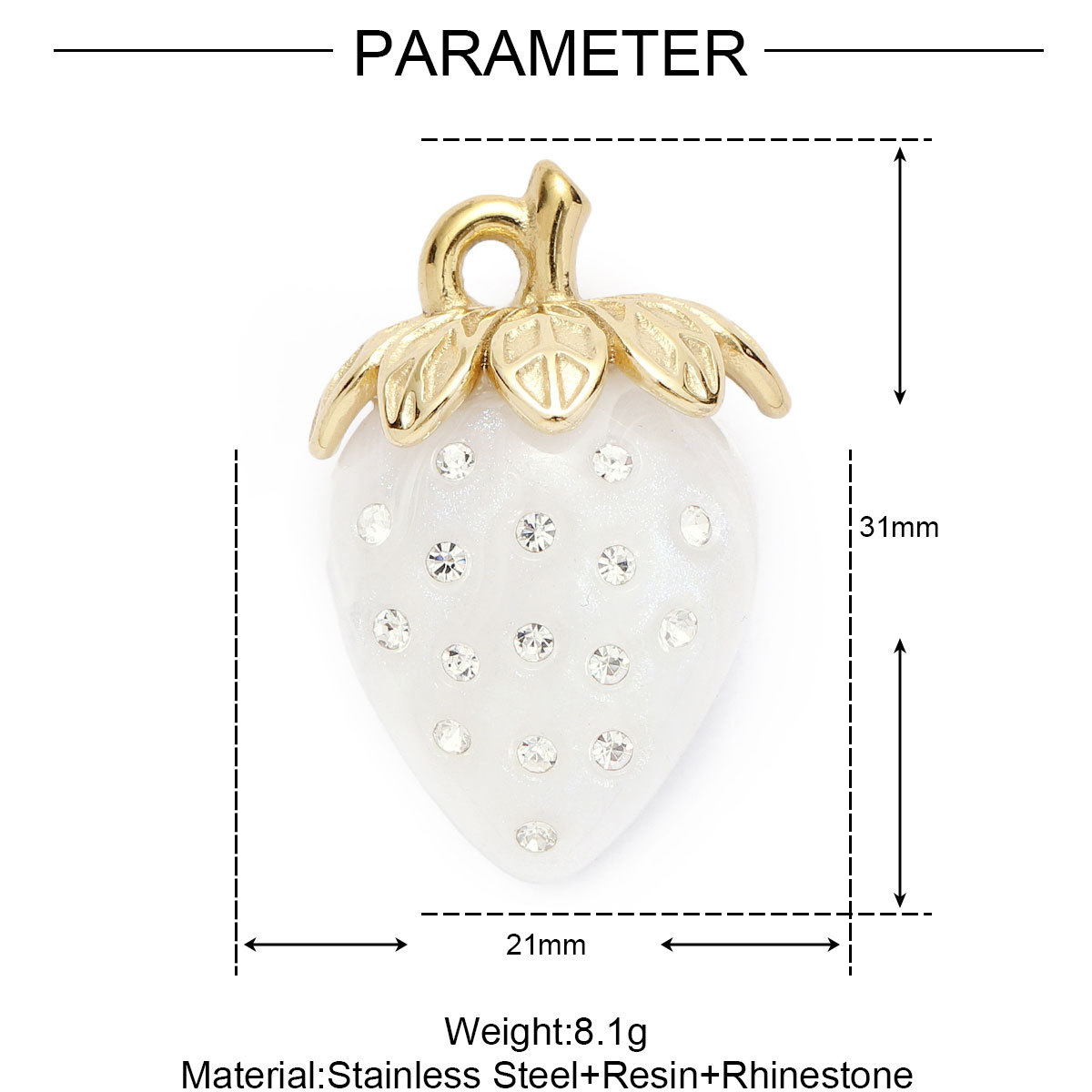 6pcs/Lot Stainless Steel Enamel Jewelry Set Strawberry Earrings & Cherry Heart Necklace Pendant Colorful DIY Charm for Women