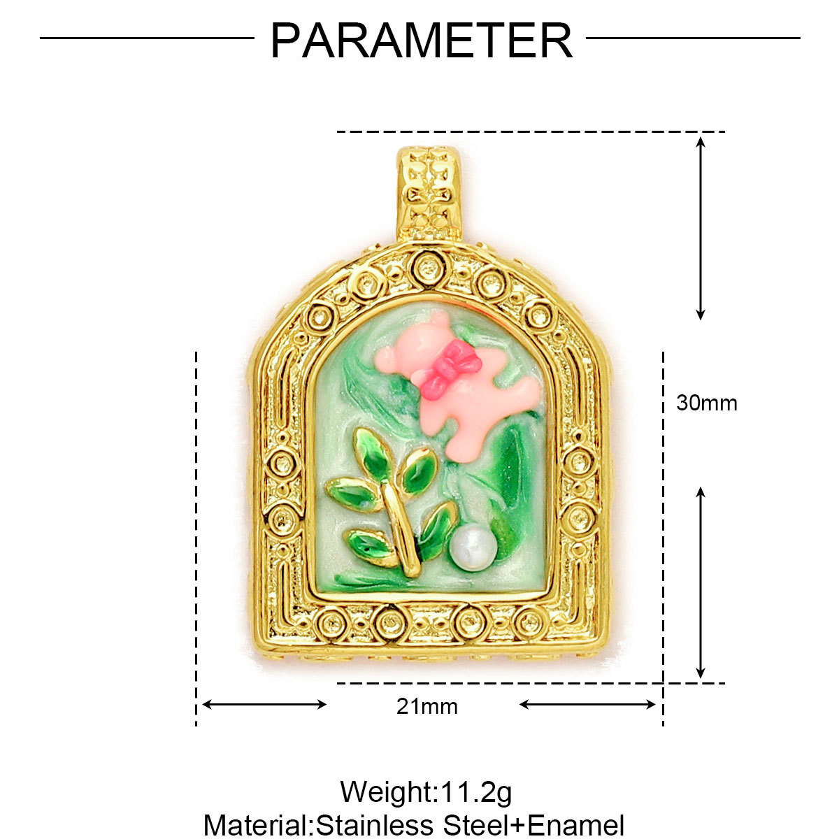 6pcs/Lot Monet Garden Style Stainless Steel Painted Flower Earring Charms Women Enamel Angel Butterfly Necklace Pendants DIY Jewelry