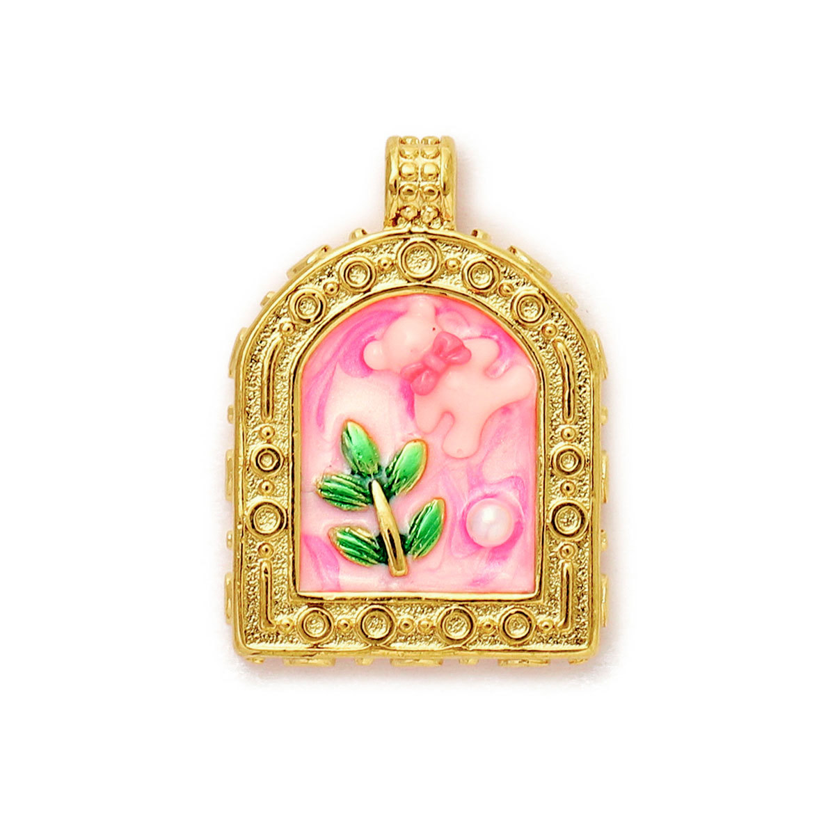 6pcs/Lot Monet Garden Style Stainless Steel Painted Flower Earring Charms Women Enamel Angel Butterfly Necklace Pendants DIY Jewelry