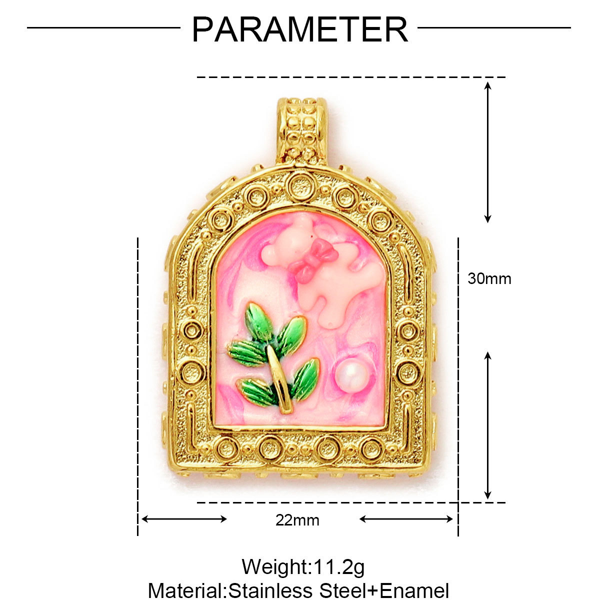 6pcs/Lot Monet Garden Style Stainless Steel Painted Flower Earring Charms Women Enamel Angel Butterfly Necklace Pendants DIY Jewelry