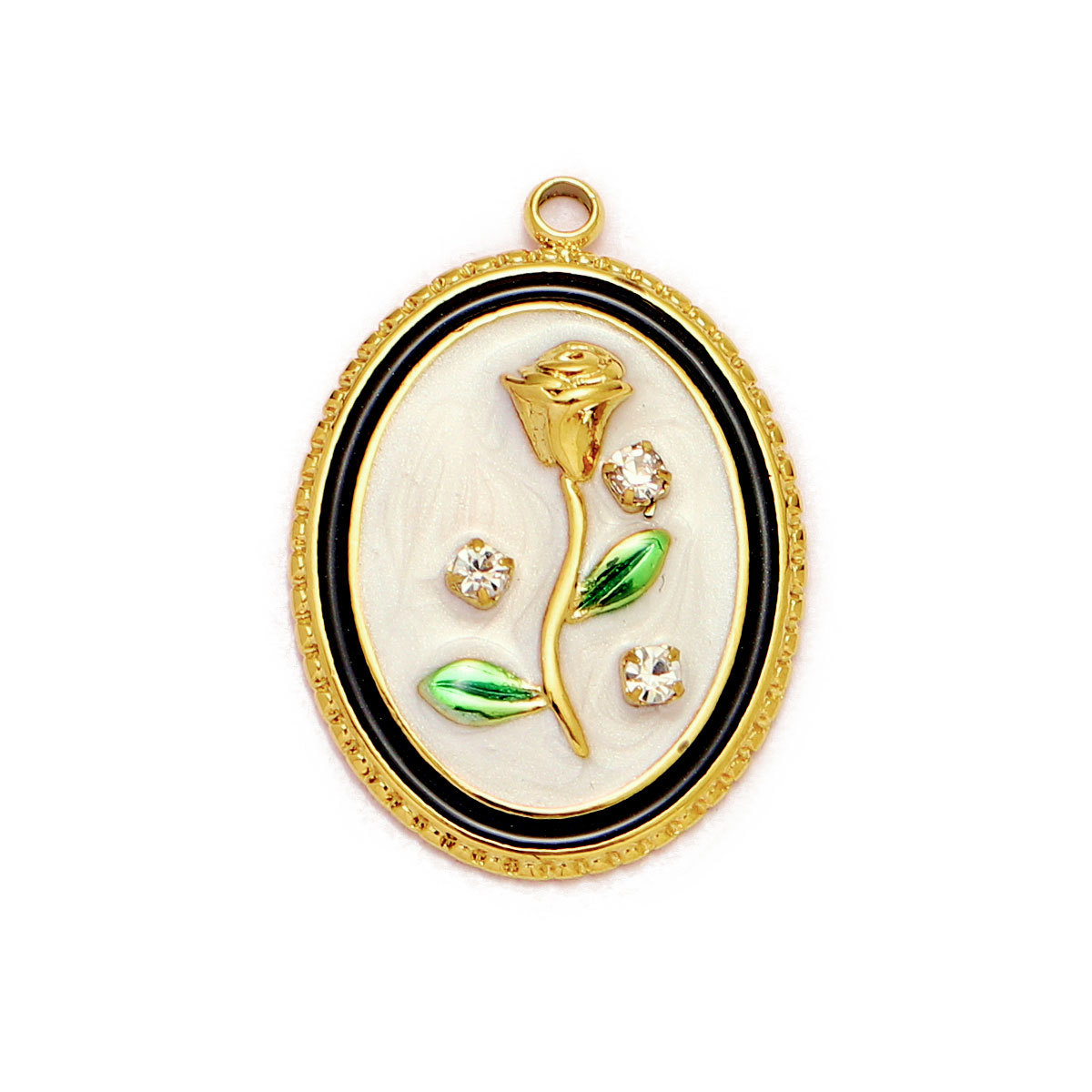 6pcs/Lot Monet Garden Style Stainless Steel Painted Flower Earring Charms Women Enamel Angel Butterfly Necklace Pendants DIY Jewelry