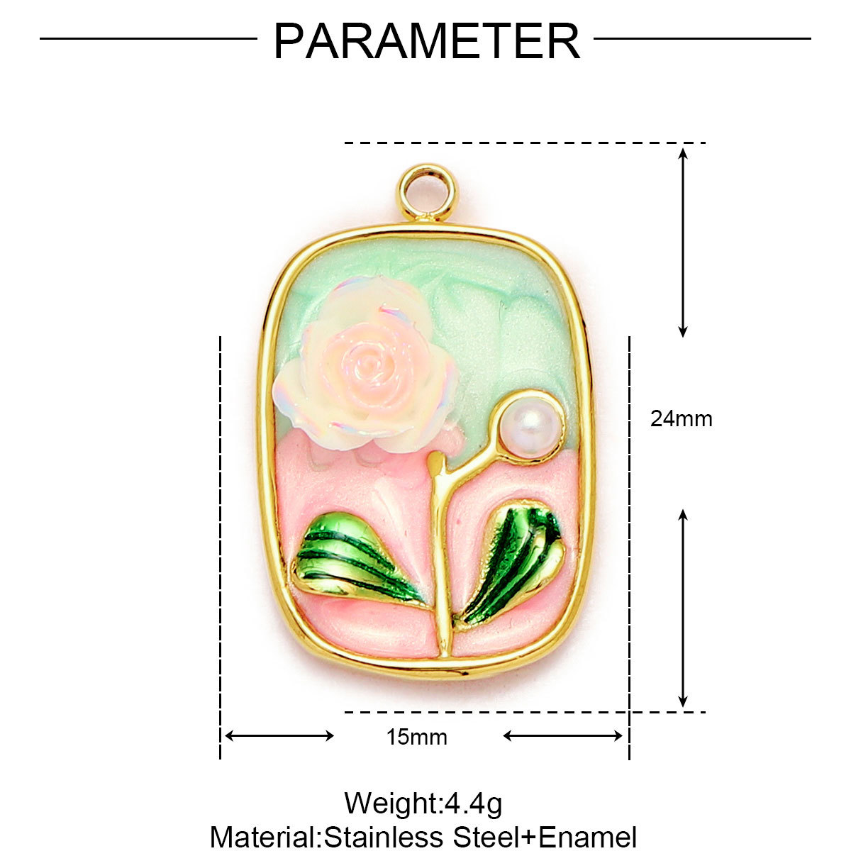 6pcs/Lot Monet Garden Style Stainless Steel Painted Flower Earring Charms Women Enamel Angel Butterfly Necklace Pendants DIY Jewelry