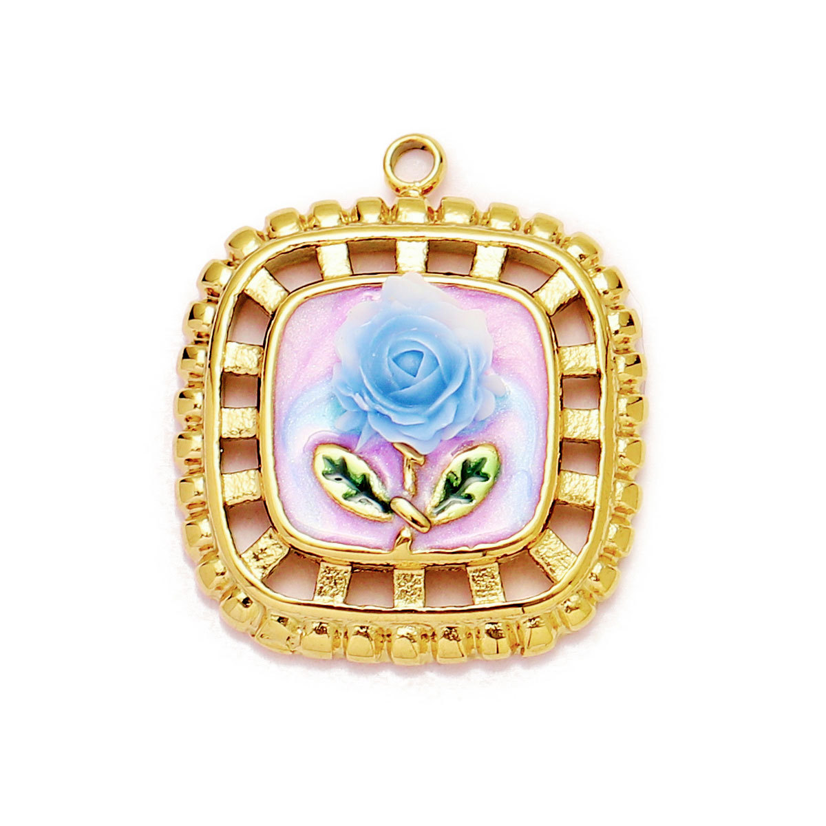 6pcs/Lot Monet Garden Style Stainless Steel Painted Flower Earring Charms Women Enamel Angel Butterfly Necklace Pendants DIY Jewelry