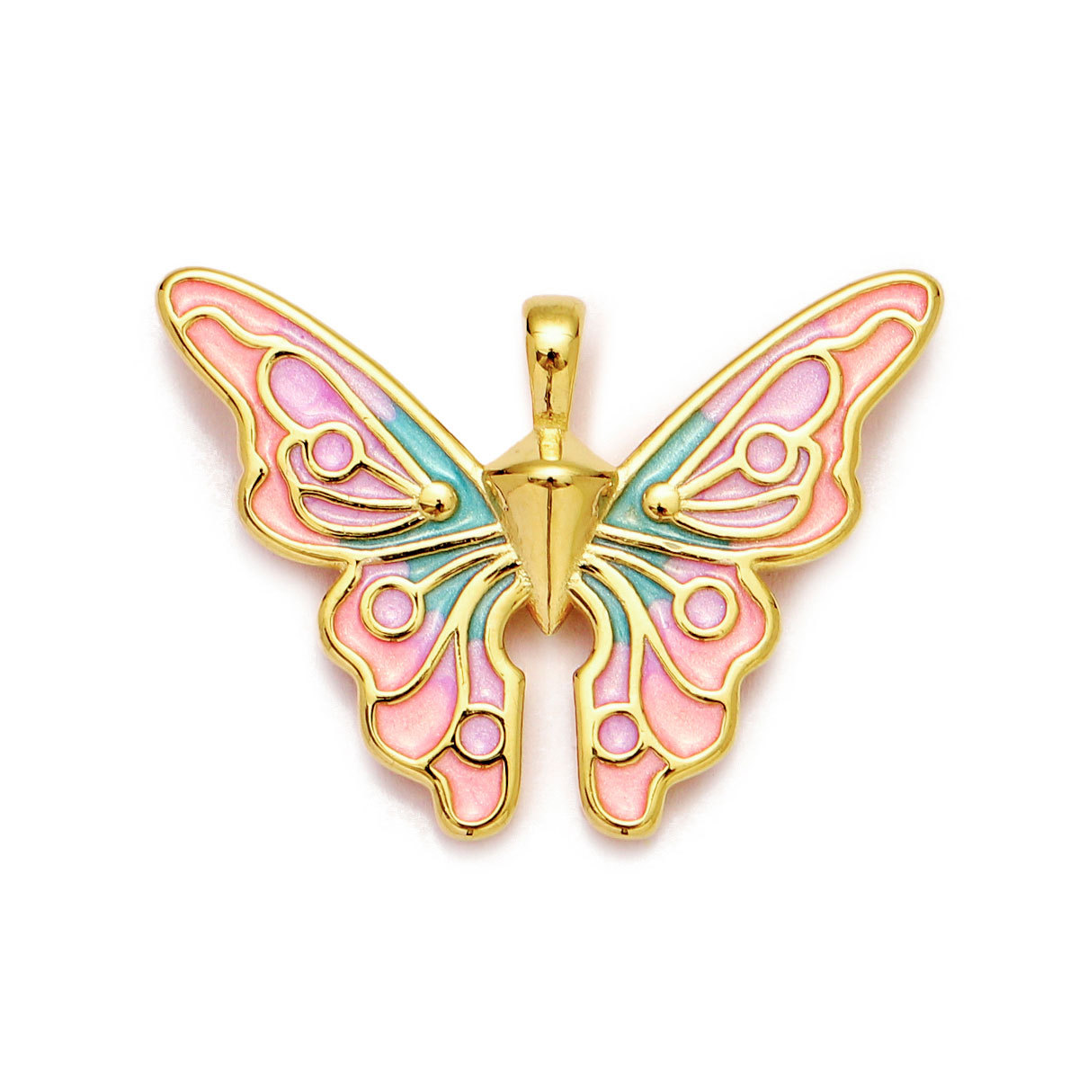 6pcs/Lot Monet Garden Style Stainless Steel Painted Flower Earring Charms Women Enamel Angel Butterfly Necklace Pendants DIY Jewelry