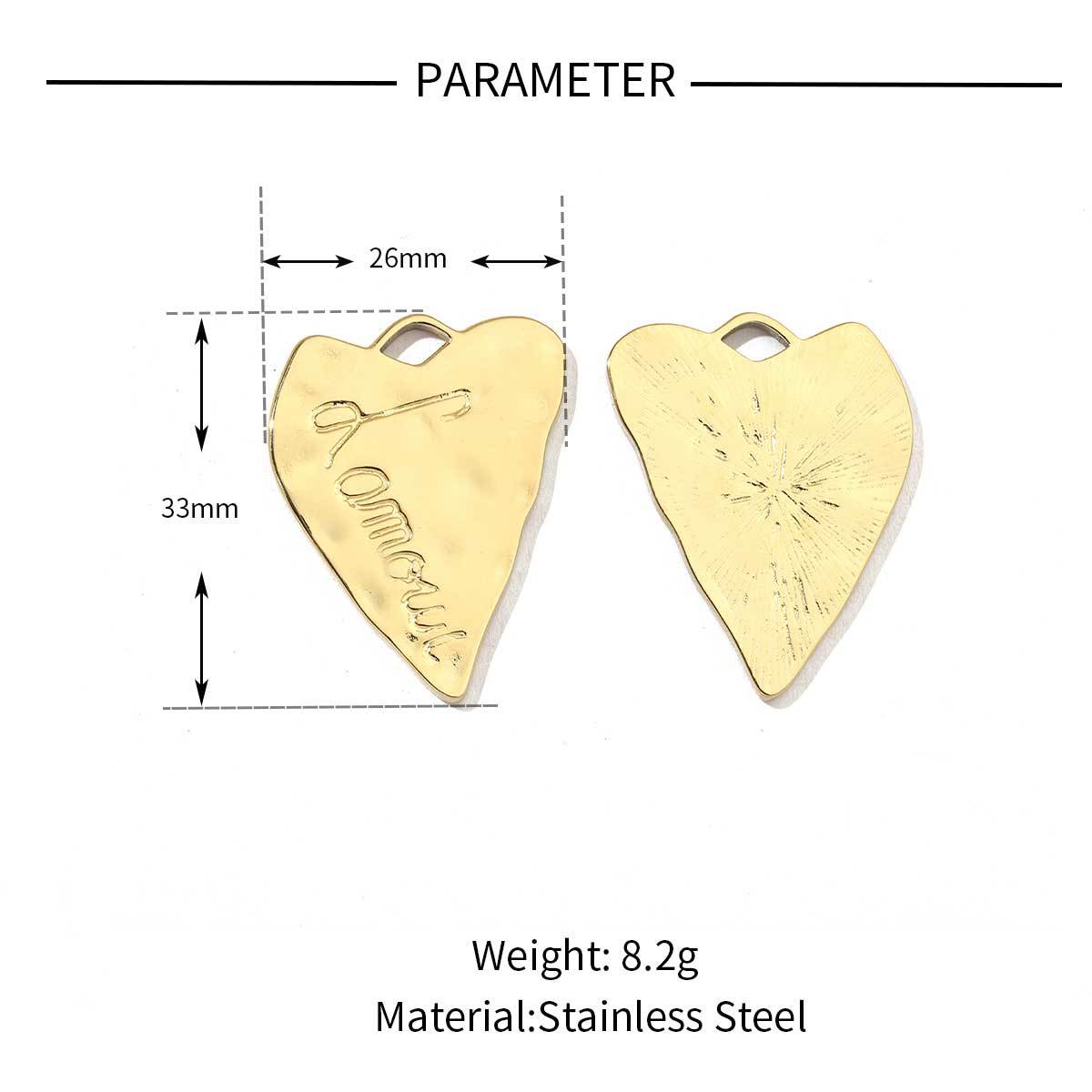 6pcs/pack Fashion Heart Love Stainless Steel Charms Mirror Polish Lock Key DIY Pendant For Women Jewelry Making Findings