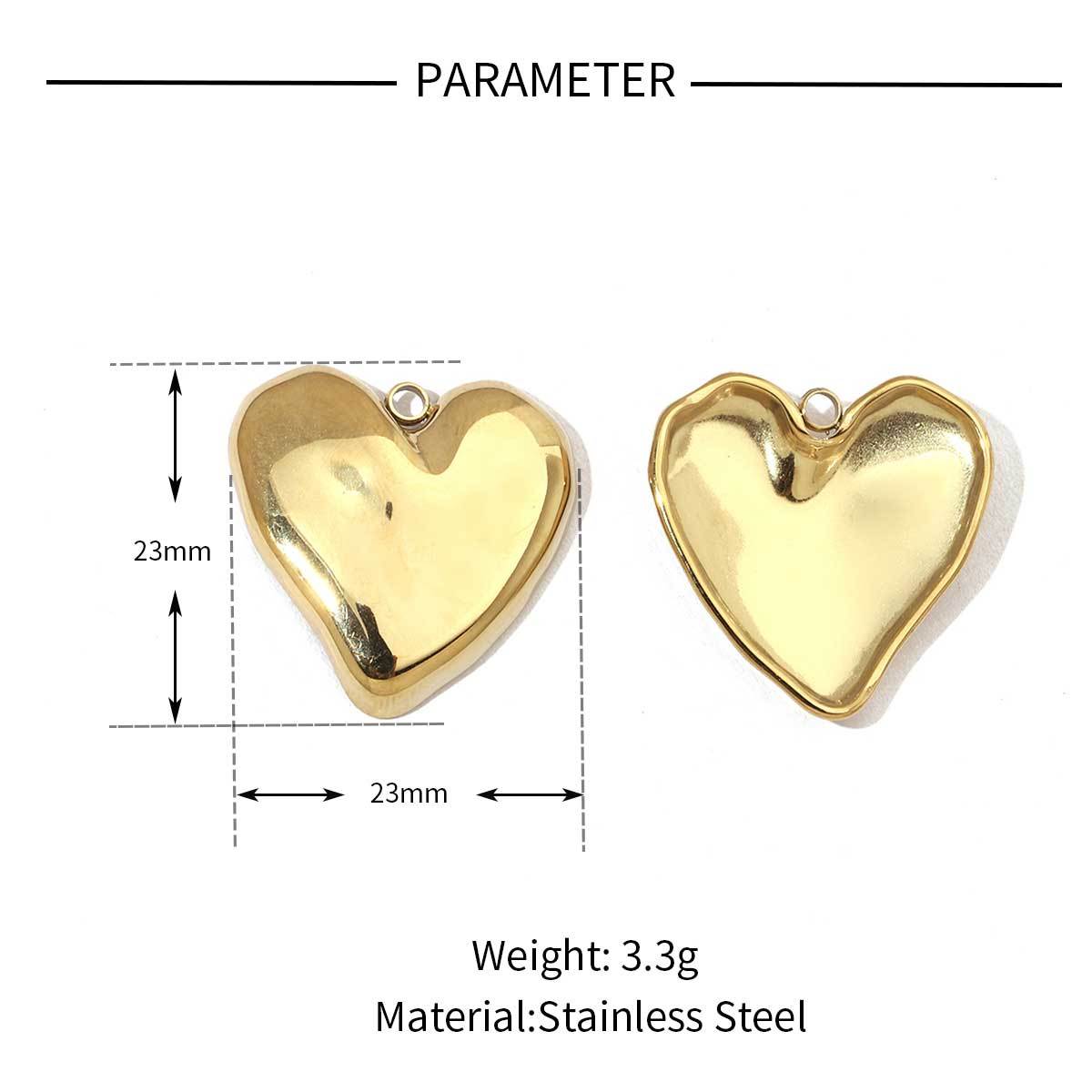 6pcs/pack Fashion Heart Love Stainless Steel Charms Mirror Polish Lock Key DIY Pendant For Women Jewelry Making Findings