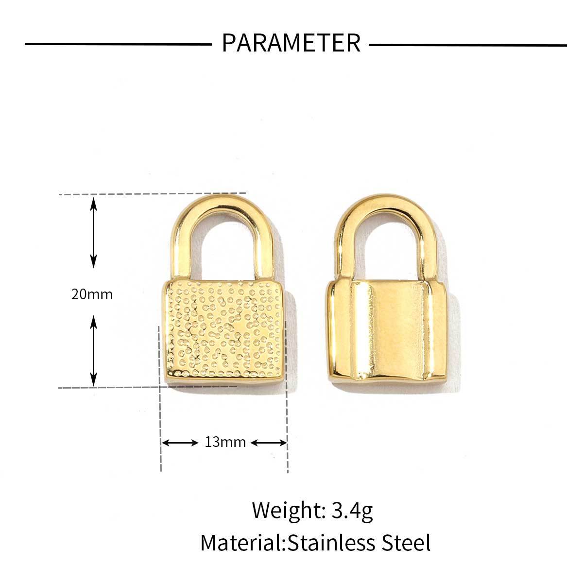 6pcs/pack Fashion Heart Love Stainless Steel Charms Mirror Polish Lock Key DIY Pendant For Women Jewelry Making Findings