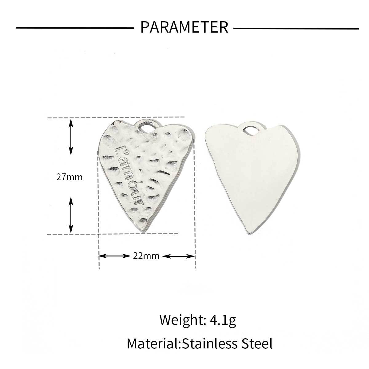 6pcs/pack Fashion Stainless steel Heart Lock Key Charms Mirror Polish Wing Love DIY Pendant For Women Jewelry Making Findings