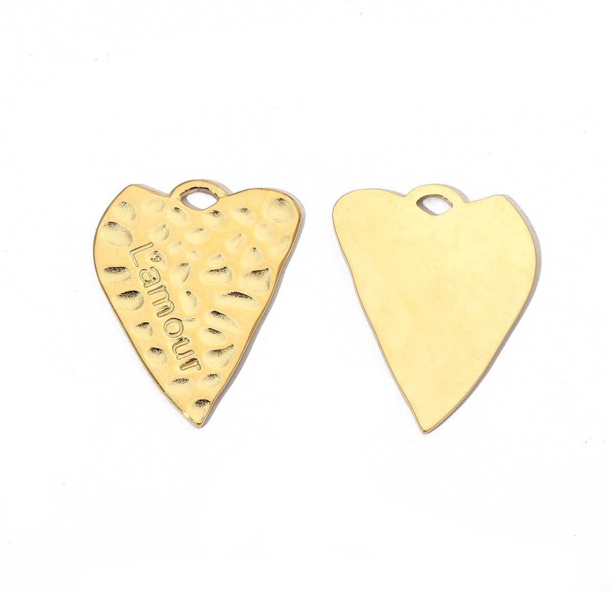 6pcs/pack Fashion Stainless steel Heart Lock Key Charms Mirror Polish Wing Love DIY Pendant For Women Jewelry Making Findings