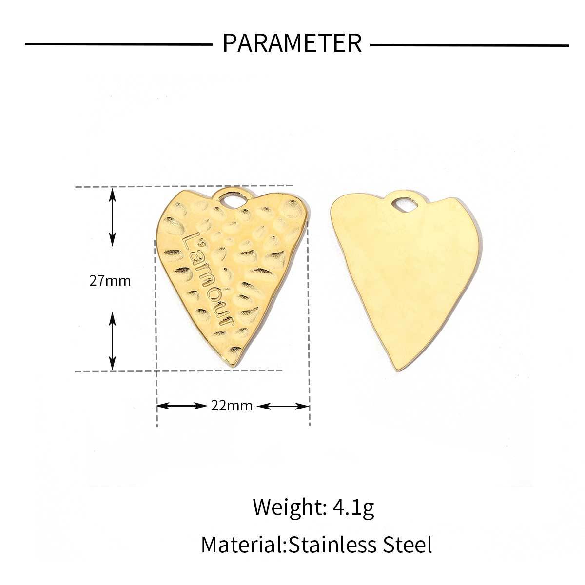 6pcs/pack Fashion Stainless steel Heart Lock Key Charms Mirror Polish Wing Love DIY Pendant For Women Jewelry Making Findings