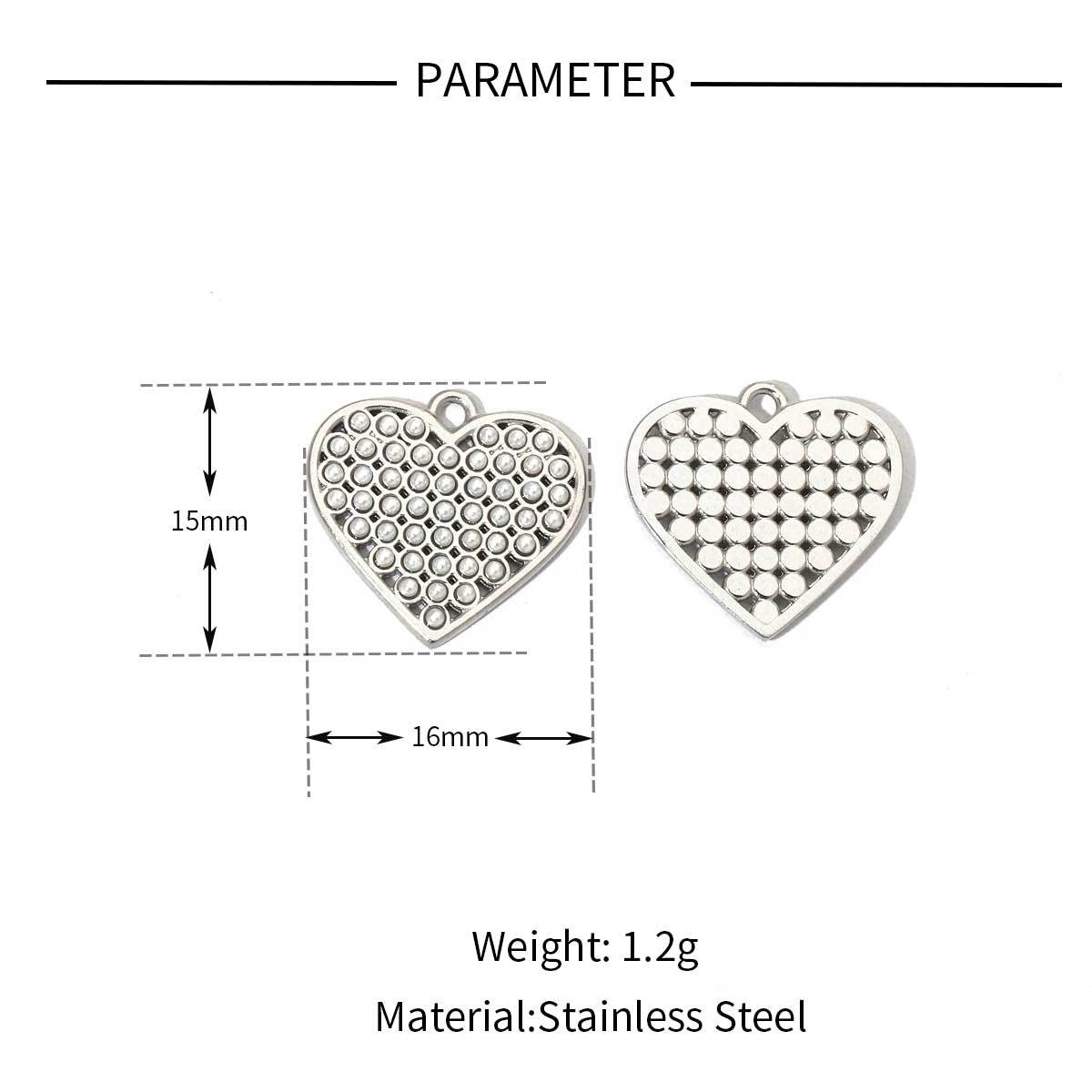 6pcs/pack Fashion Stainless steel Heart Lock Key Charms Mirror Polish Wing Love DIY Pendant For Women Jewelry Making Findings