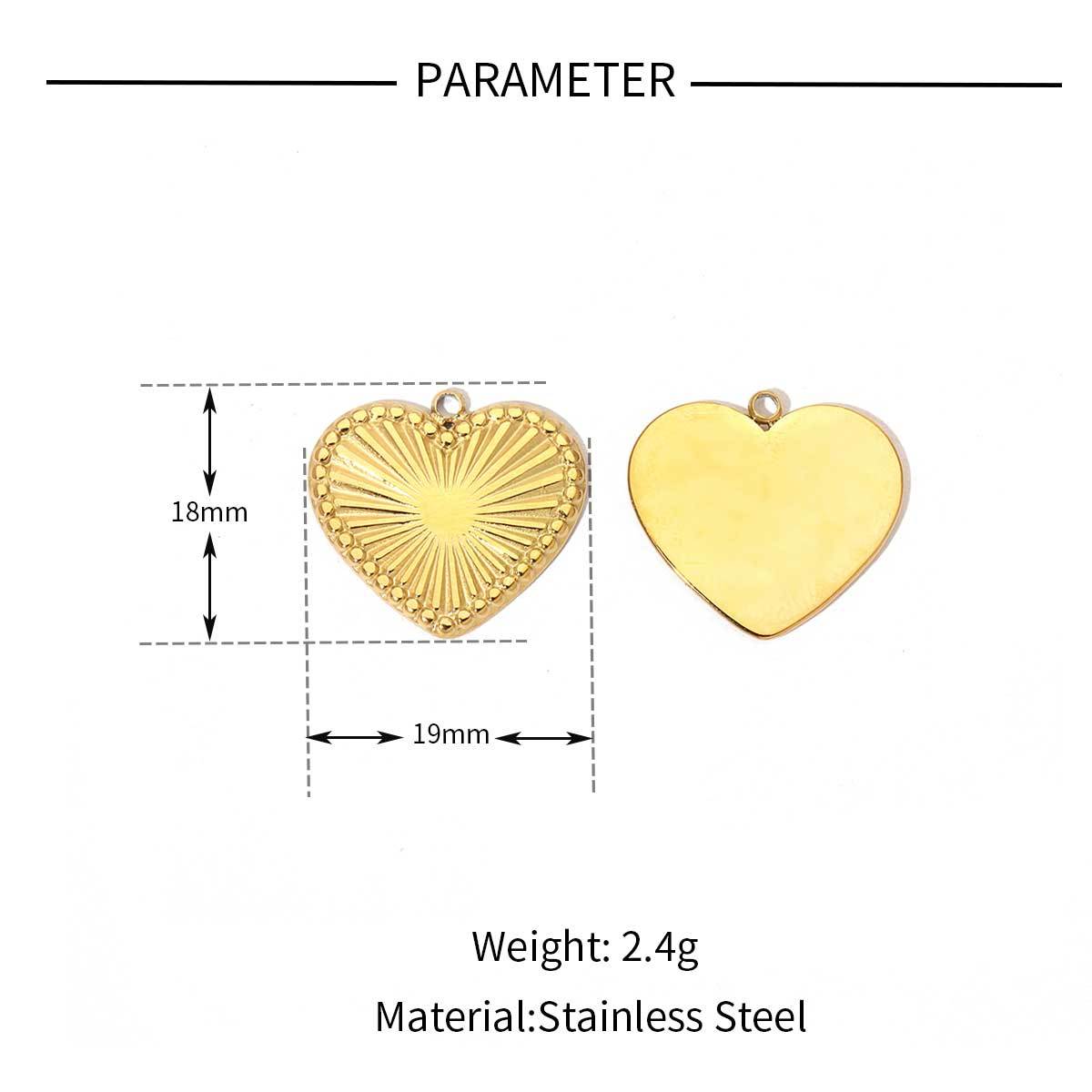 6pcs/pack Fashion Stainless Steel Heart Lock Key Charms Mirror Polish Wing Love DIY Pendant For Women Jewelry Making Findings