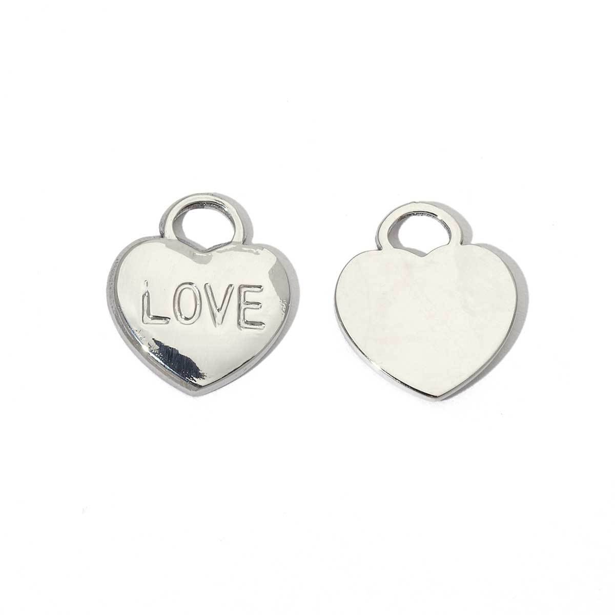 6pcs/pack Fashion Stainless Steel Heart Lock Key Charms Mirror Polish Wing Love DIY Pendant For Women Jewelry Making Findings