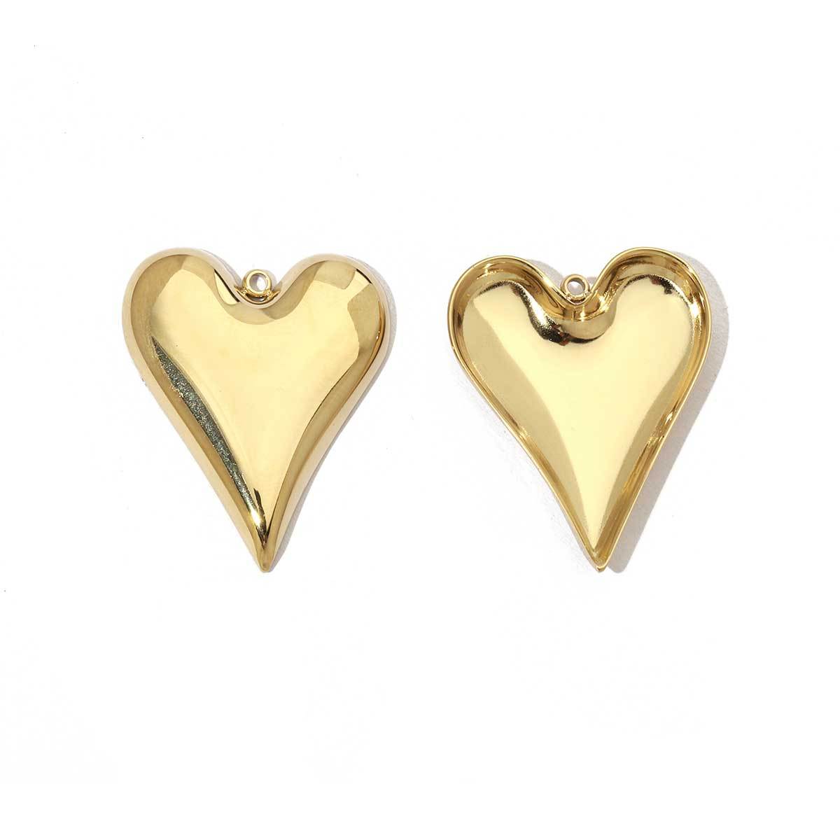 6pcs/pack Fashion Stainless Steel Heart Lock Key Charms Mirror Polish Wing Love DIY Pendant For Women Jewelry Making Findings