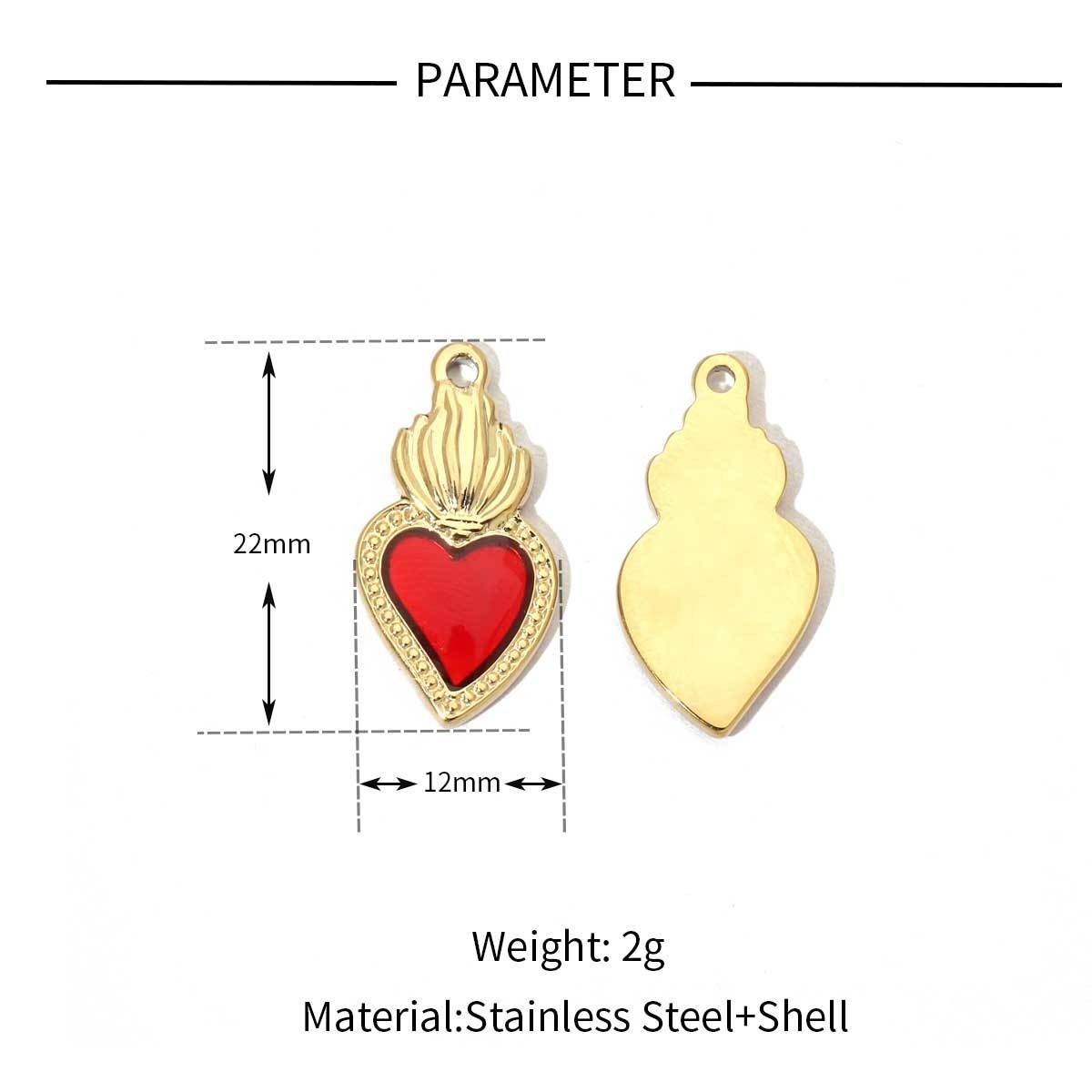 6pcs/pack Fashion Stainless Steel Heart Lock Key Charms Mirror Polish Wing Love DIY Pendant For Women Jewelry Making Findings