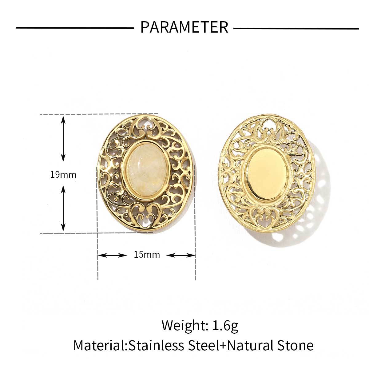 6pcs/pack Mirror Polish Stainless Steel Eye Horn Natural Stone Charms Bohemia Flower DIY Pendant For Women Jewelry Making Finding