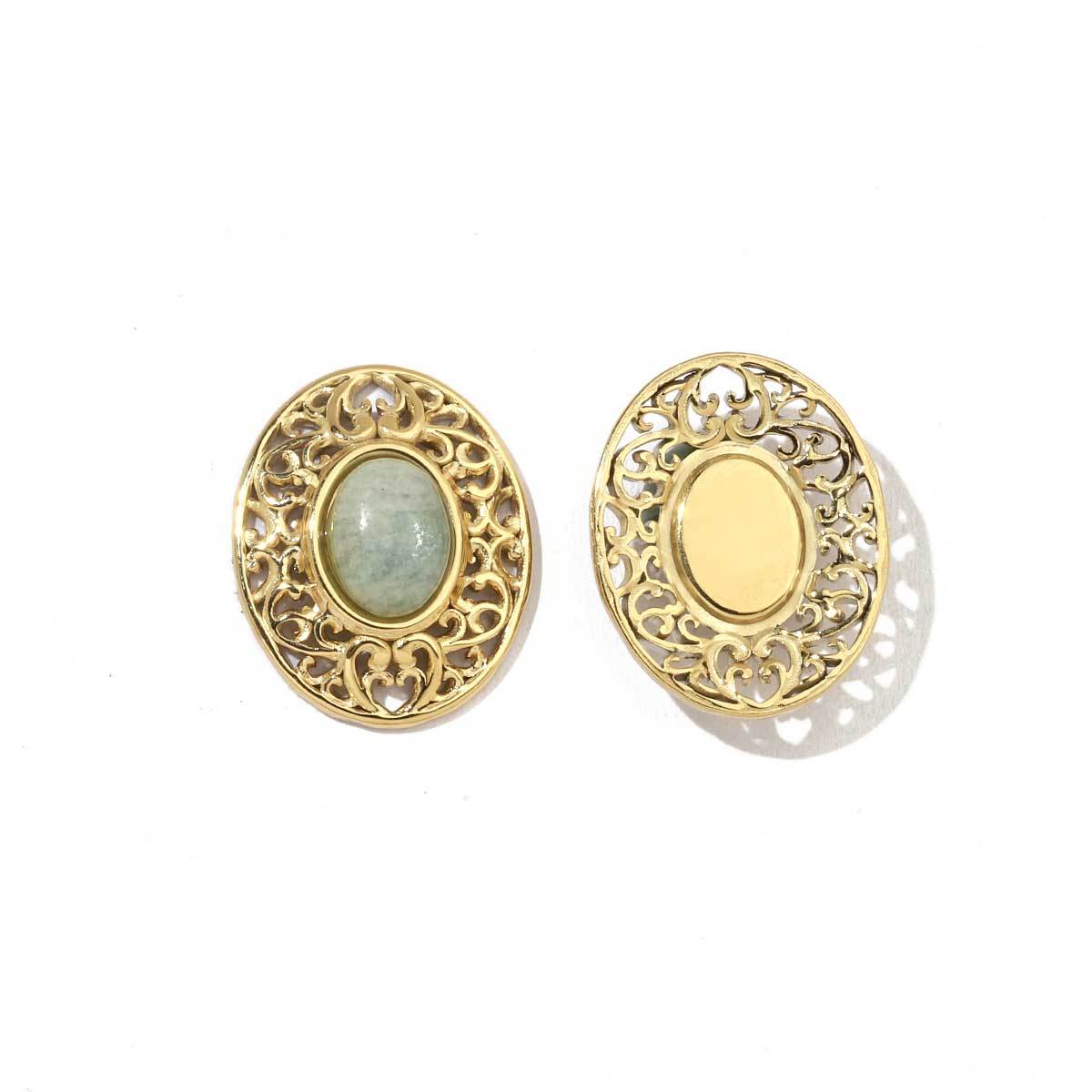 6pcs/pack Mirror Polish Stainless Steel Eye Horn Natural Stone Charms Bohemia Flower DIY Pendant For Women Jewelry Making Finding