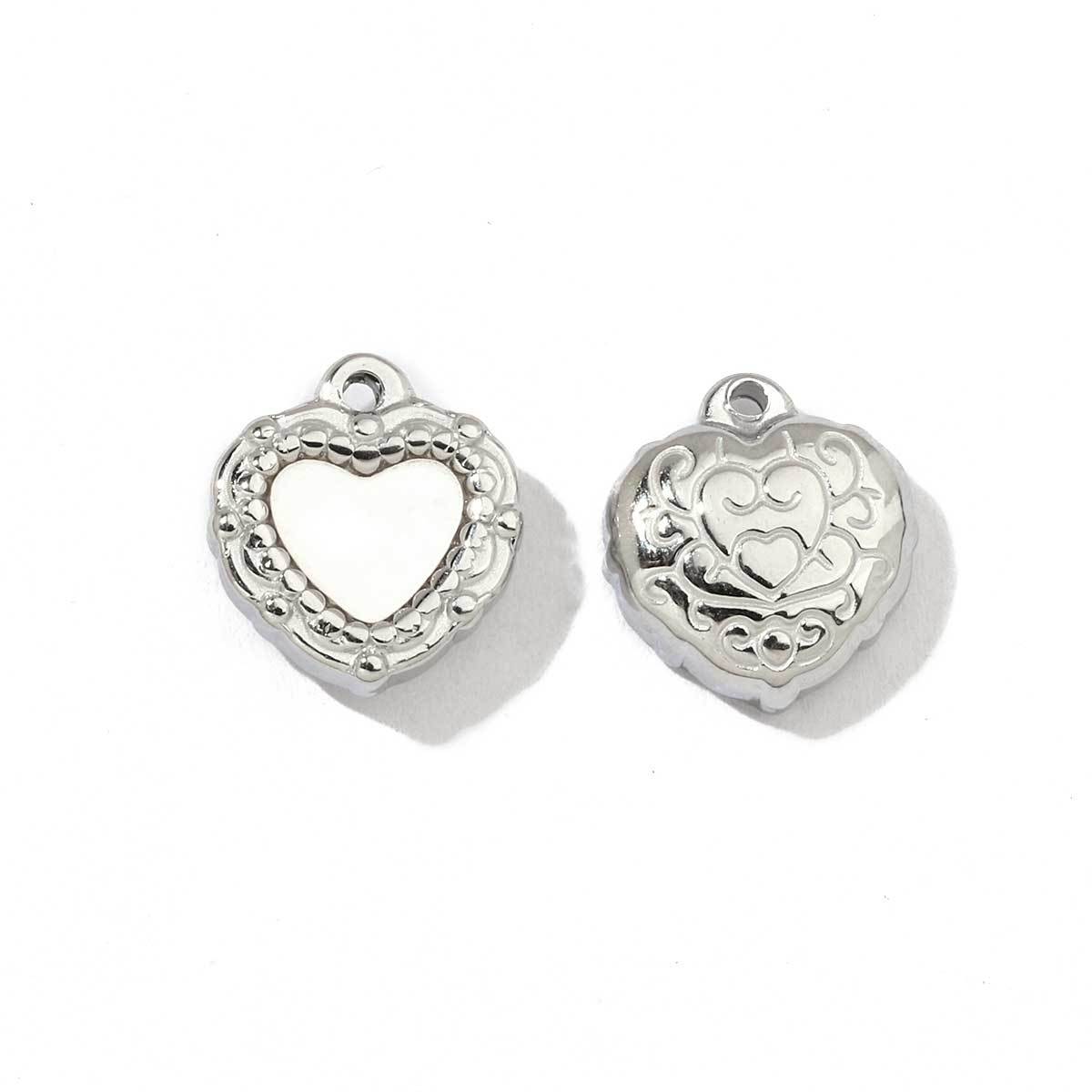 6pcs/pack Mirror Polish Stainless Steel Star Heart Natural Shell Charms French Style Clover DIY Pendant For Women Jewelry Making Finding