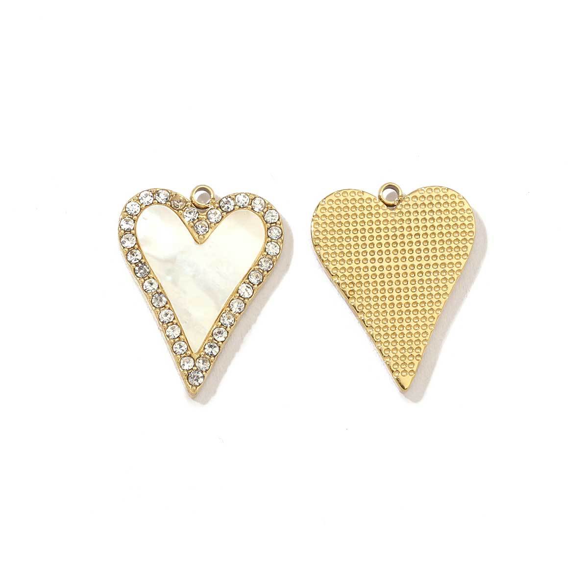 6pcs/pack Mirror Polish Stainless Steel Star Heart Natural Shell Charms French Style Clover DIY Pendant For Women Jewelry Making Finding