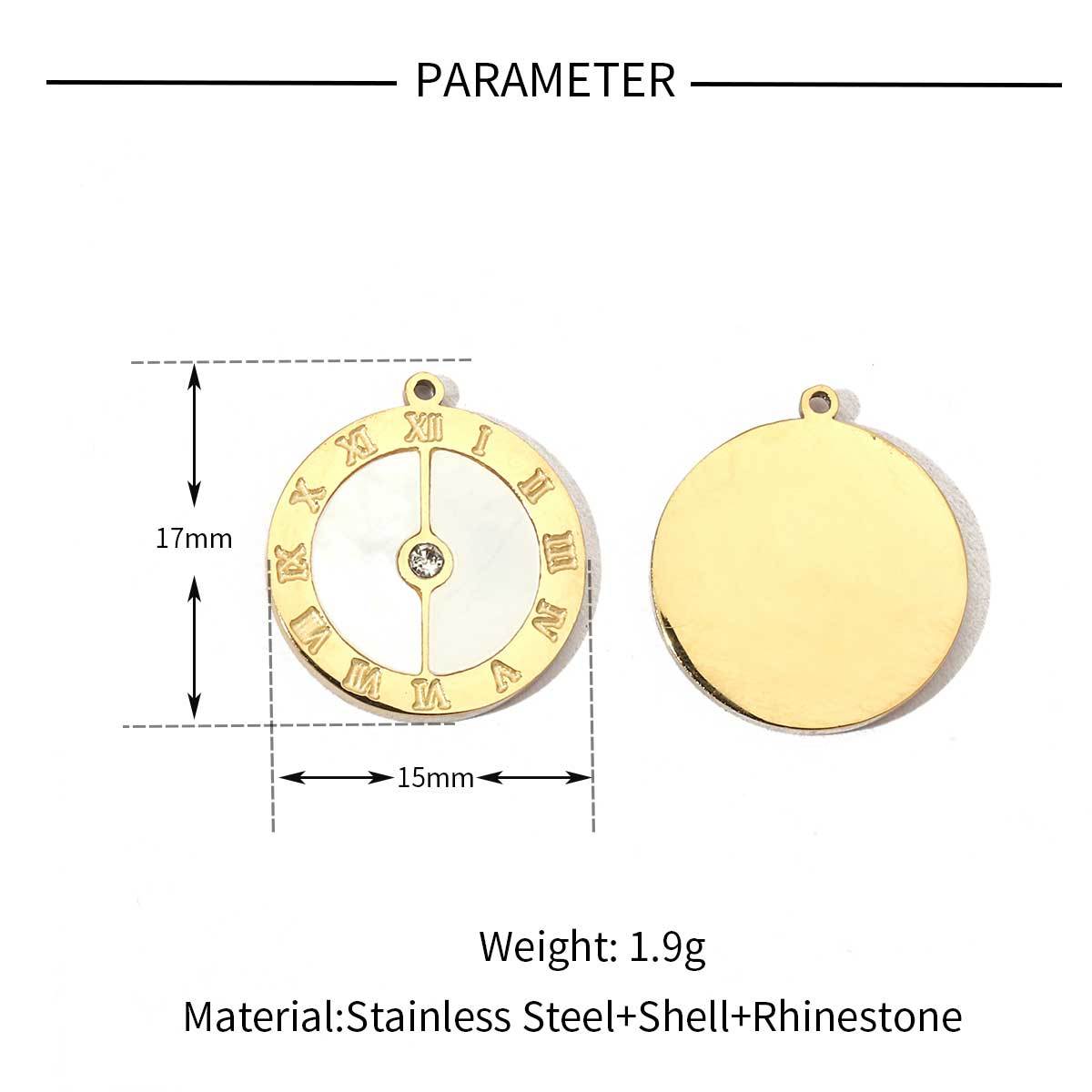 6pcs/pack Mirror Polish Stainless Steel Star Heart Natural Shell Charms French Style Clover DIY Pendant For Women Jewelry Making Finding