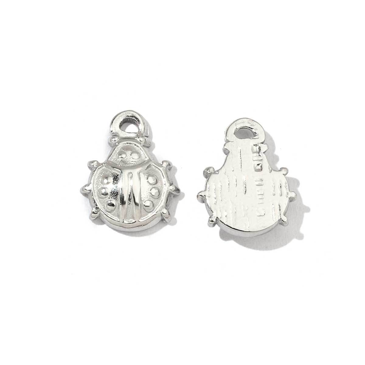 6pcs/pack Mirror Polish Rabbit Cat Paw Flower Charms Stainless Steel Ladybug Dragon Bee DIY Pendant For Women Jewelry Making Finding