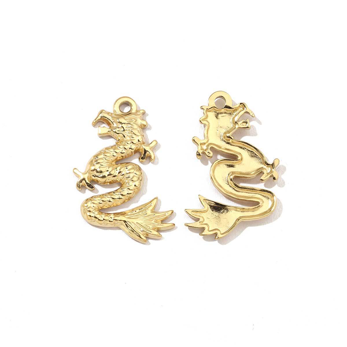 6pcs/pack Mirror Polish Rabbit Cat Paw Flower Charms Stainless Steel Ladybug Dragon Bee DIY Pendant For Women Jewelry Making Finding