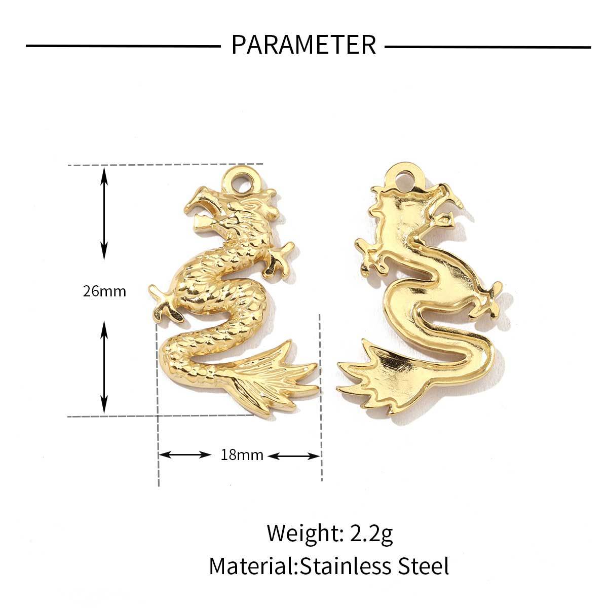 6pcs/pack Mirror Polish Rabbit Cat Paw Flower Charms Stainless Steel Ladybug Dragon Bee DIY Pendant For Women Jewelry Making Finding
