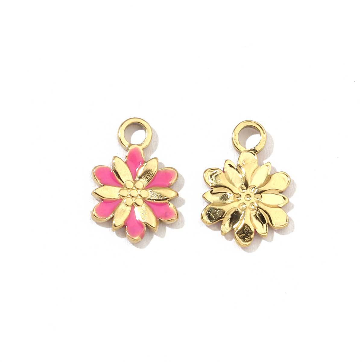 6pcs/pack Mirror Polish Rabbit Cat Paw Flower Charms Stainless Steel Ladybug Dragon Bee DIY Pendant For Women Jewelry Making Finding