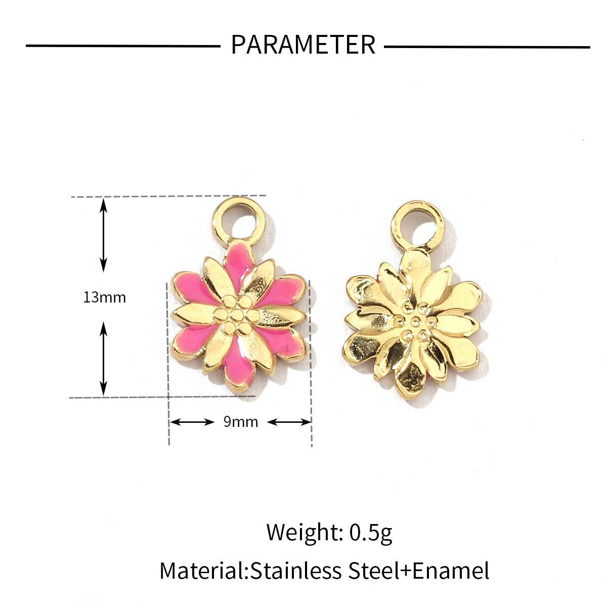 6pcs/pack Mirror Polish Rabbit Cat Paw Flower Charms Stainless Steel Ladybug Dragon Bee DIY Pendant For Women Jewelry Making Finding