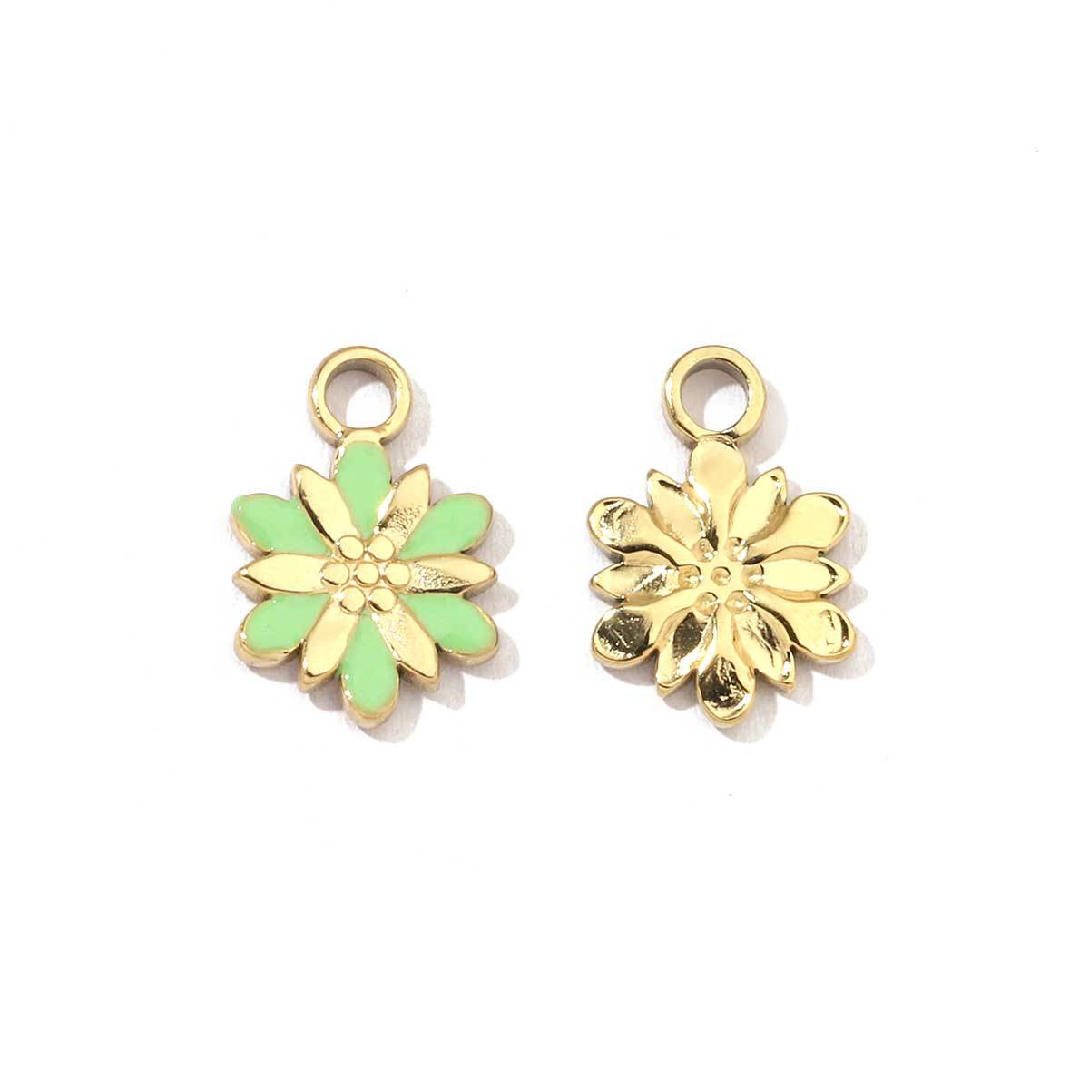 6pcs/pack Mirror Polish Rabbit Cat Paw Flower Charms Stainless Steel Ladybug Dragon Bee DIY Pendant For Women Jewelry Making Finding
