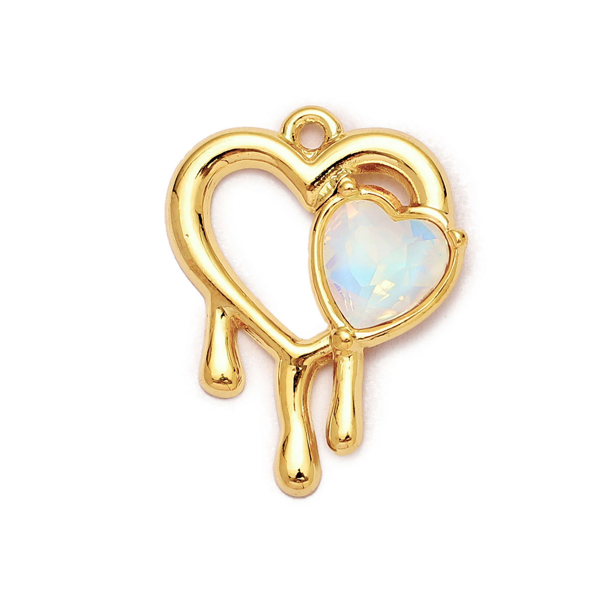 6pcs/Lot Stainless Steel Enamel Love Heart Necklace Pendant Women Moon Butterfly Bracelet DIY Charms Stone Jewelry