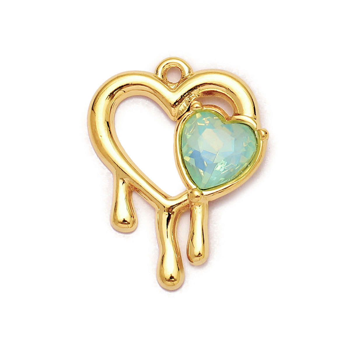 6pcs/Lot Stainless Steel Enamel Love Heart Necklace Pendant Women Moon Butterfly Bracelet DIY Charms Stone Jewelry