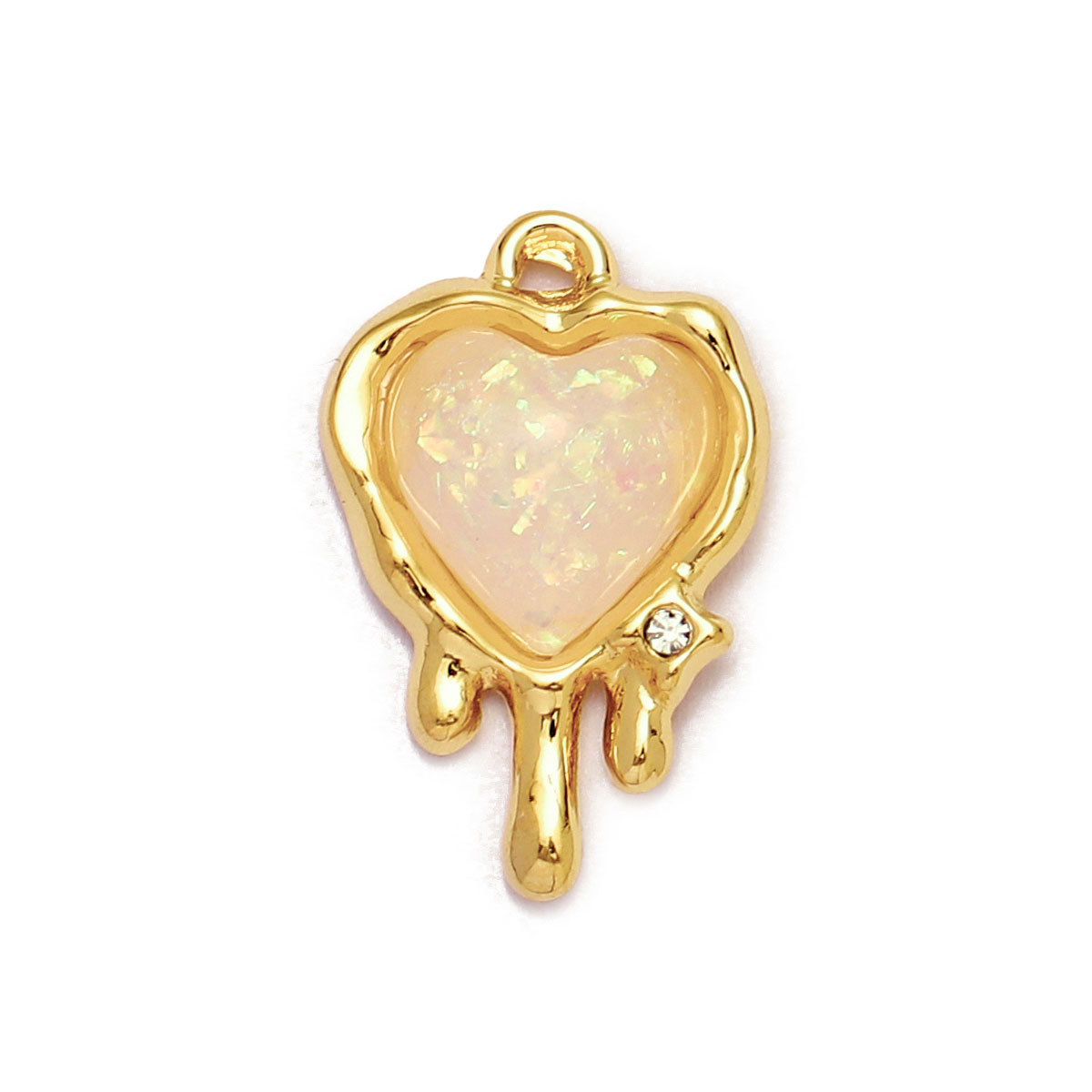 6pcs/Lot Stainless Steel Enamel Love Heart Necklace Pendant Women Moon Butterfly Bracelet DIY Charms Stone Jewelry