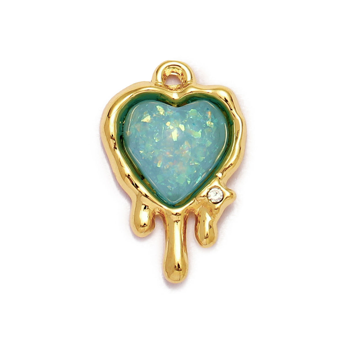 6pcs/Lot Stainless Steel Enamel Love Heart Necklace Pendant Women Moon Butterfly Bracelet DIY Charms Stone Jewelry